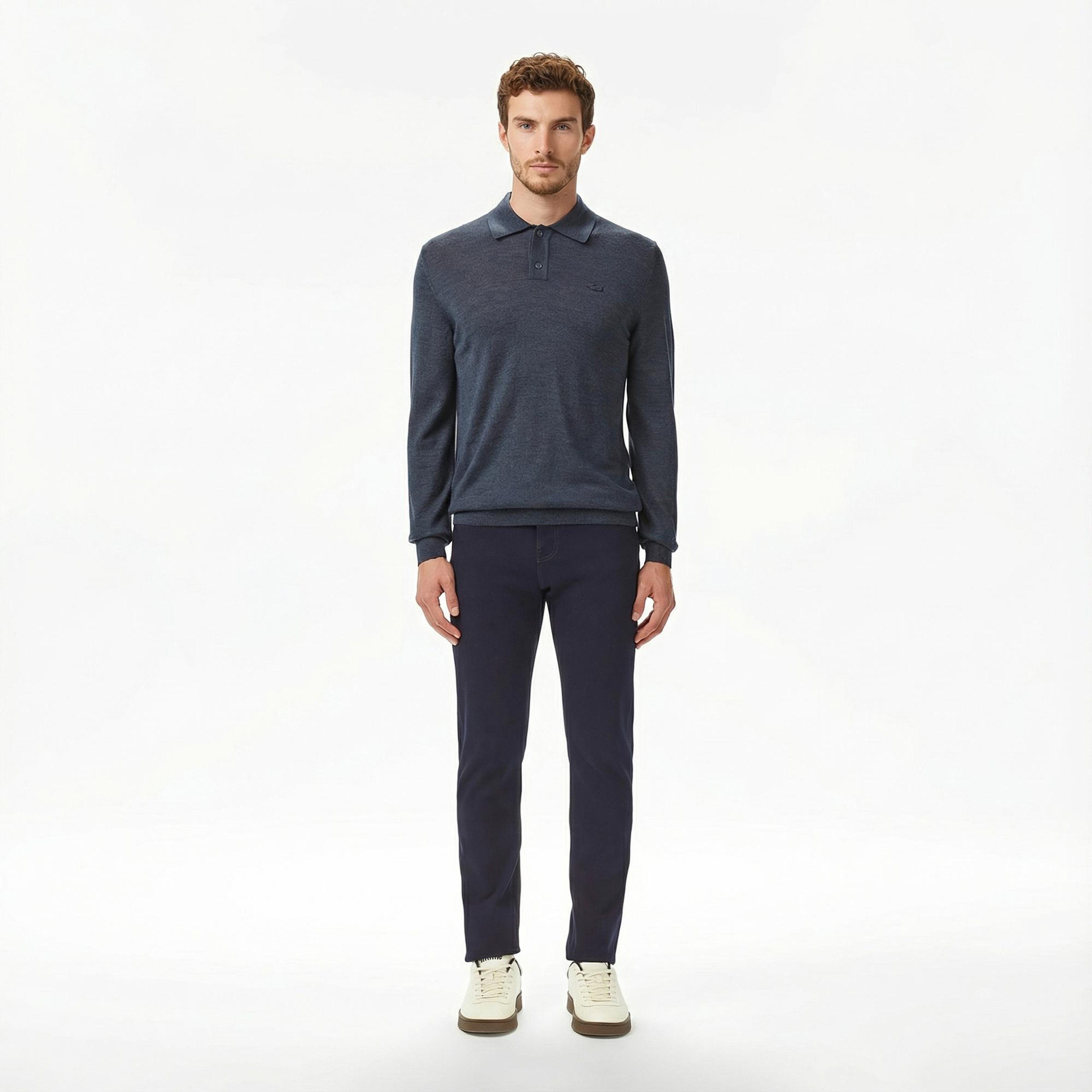 Lacoste Erkek Classic Fit Polo Yaka Lacivert Kazak