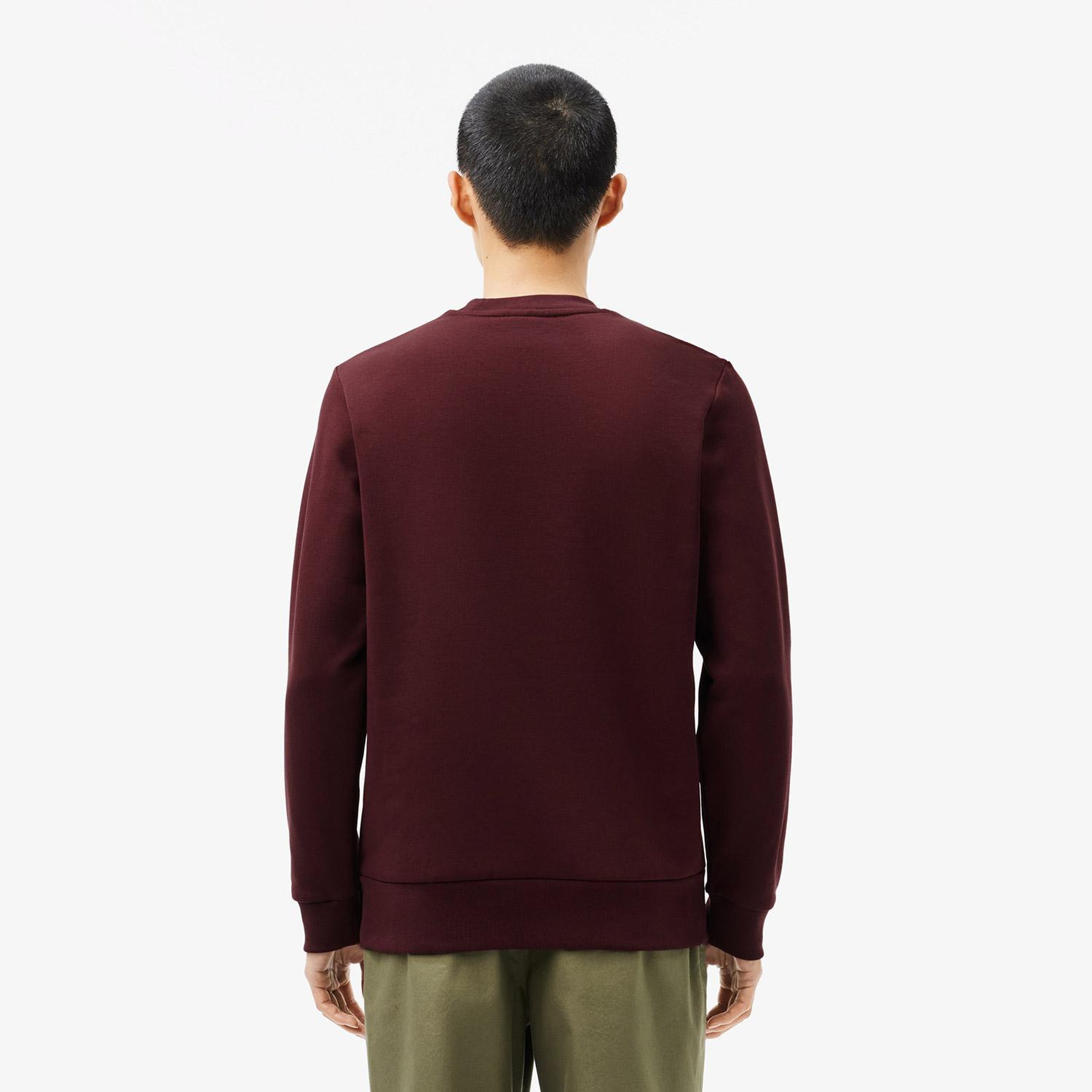 Lacoste Erkek Classic Fit Bisiklet Yaka Bordo Sweatshirt