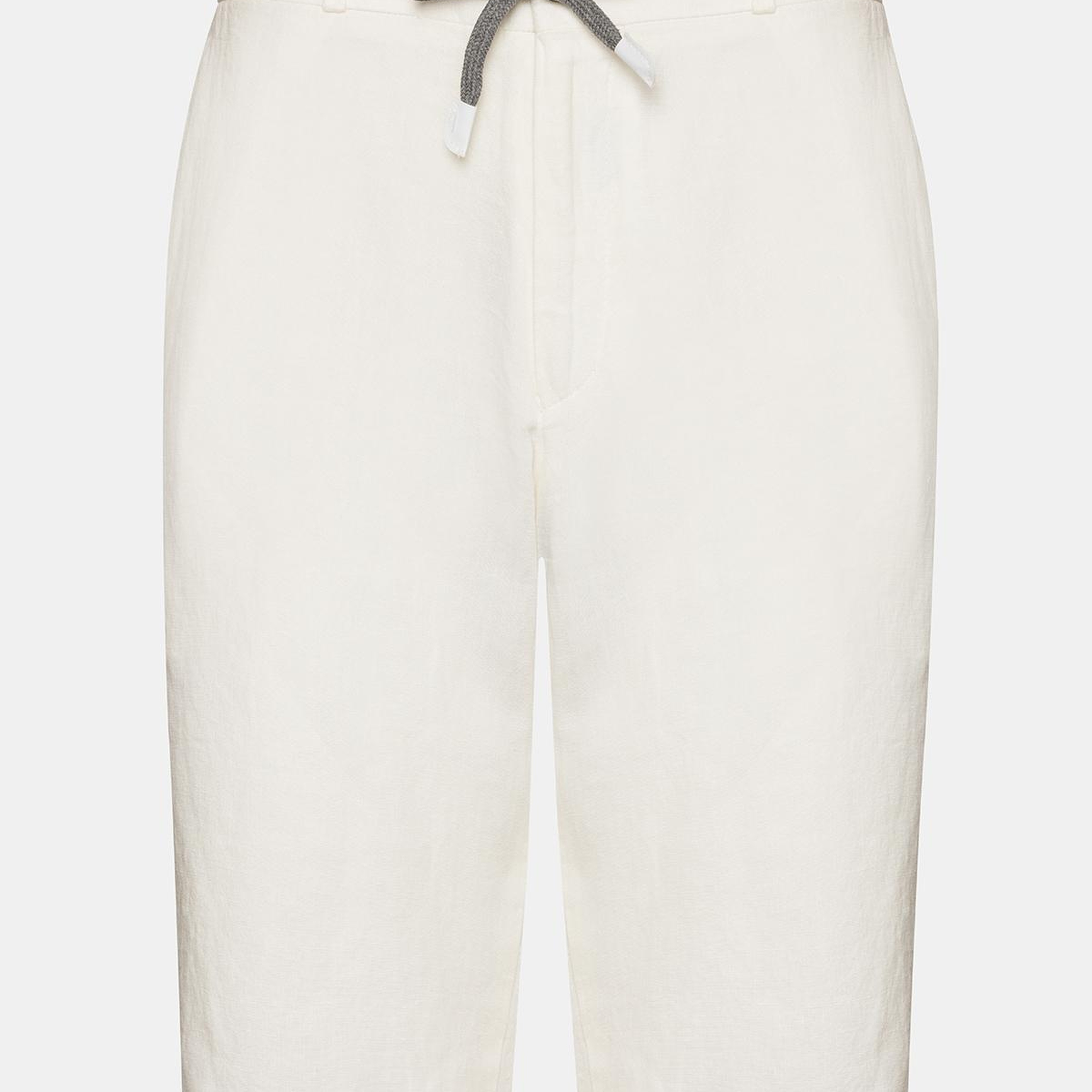 Erkek Beyaz Keten Chino Şort