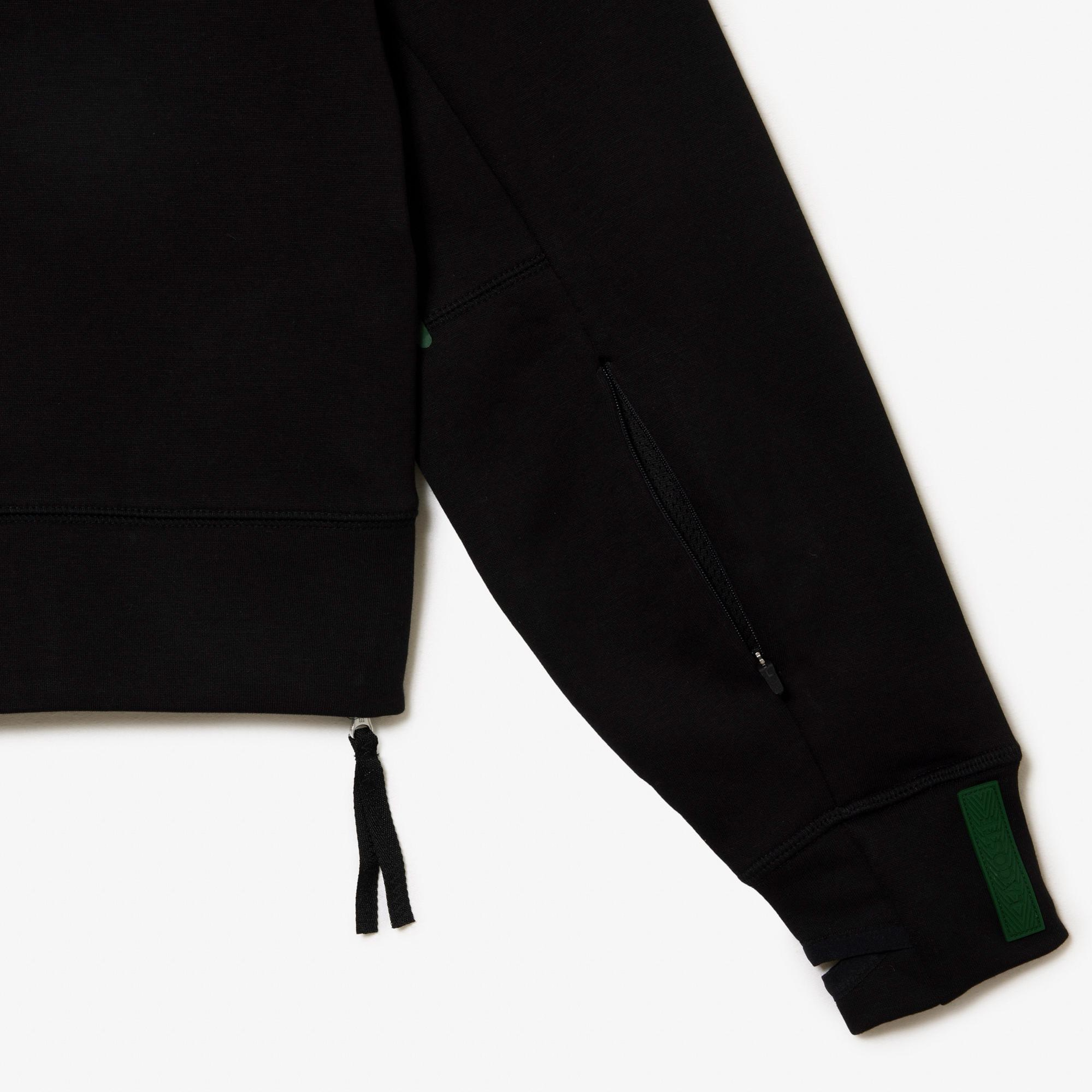 Kadın Relaxed Fit Kapüşonlu Siyah Sweatshirt