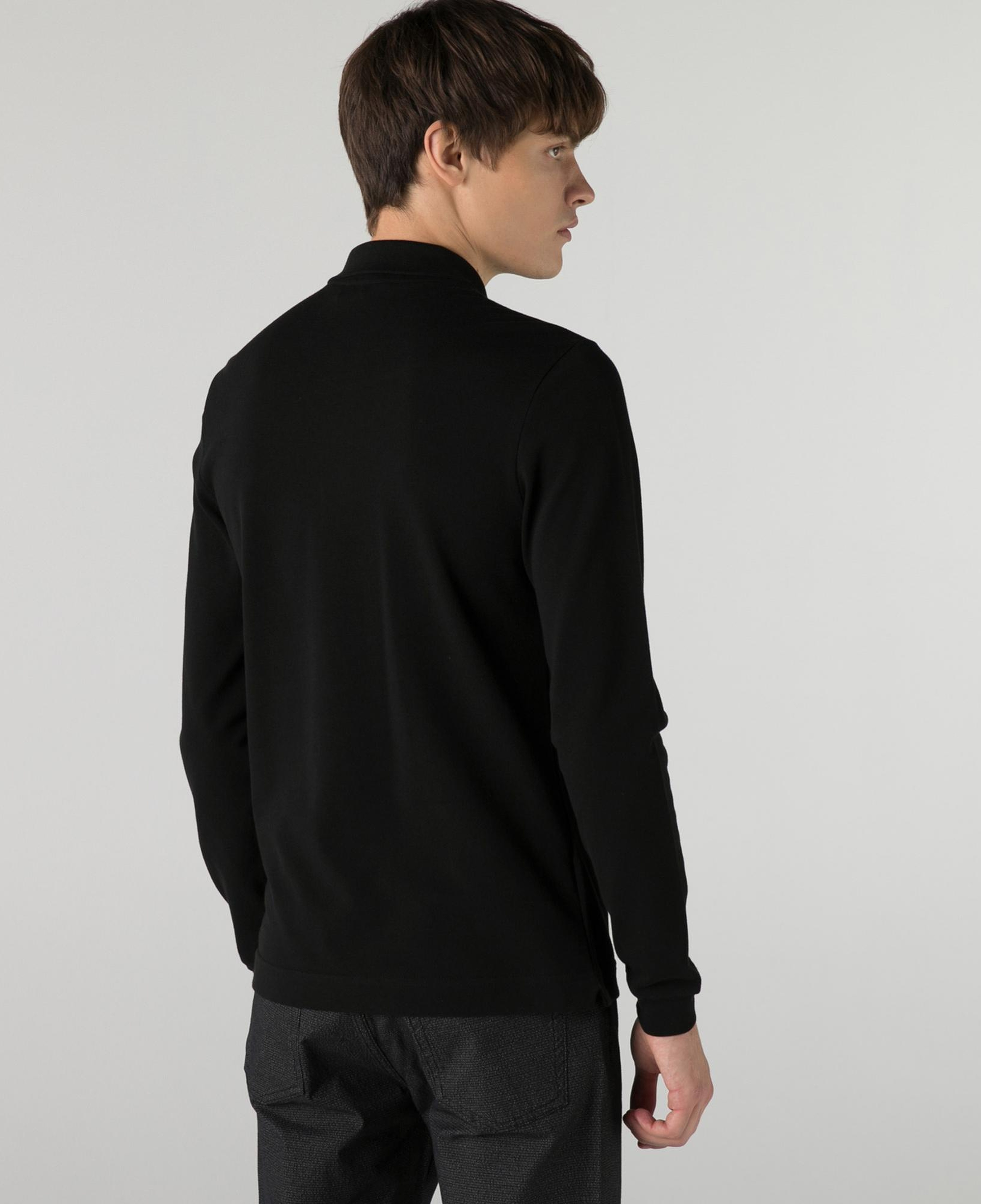 Lacoste L.12.12 Erkek Slim Fit Uzun Kollu Siyah Polo