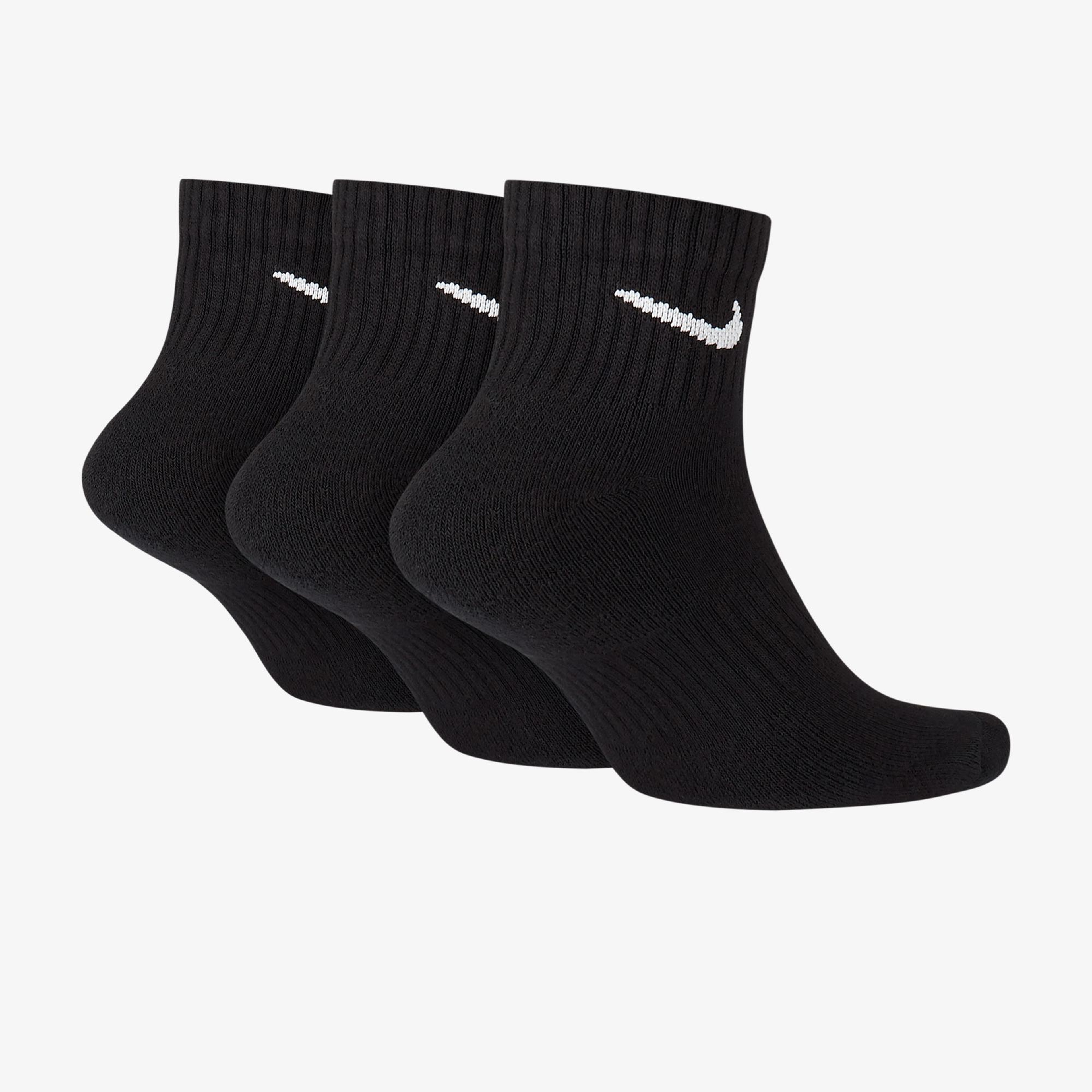 Nike Everyday Cush Ankle 3' lü Unisex Siyah Çorap