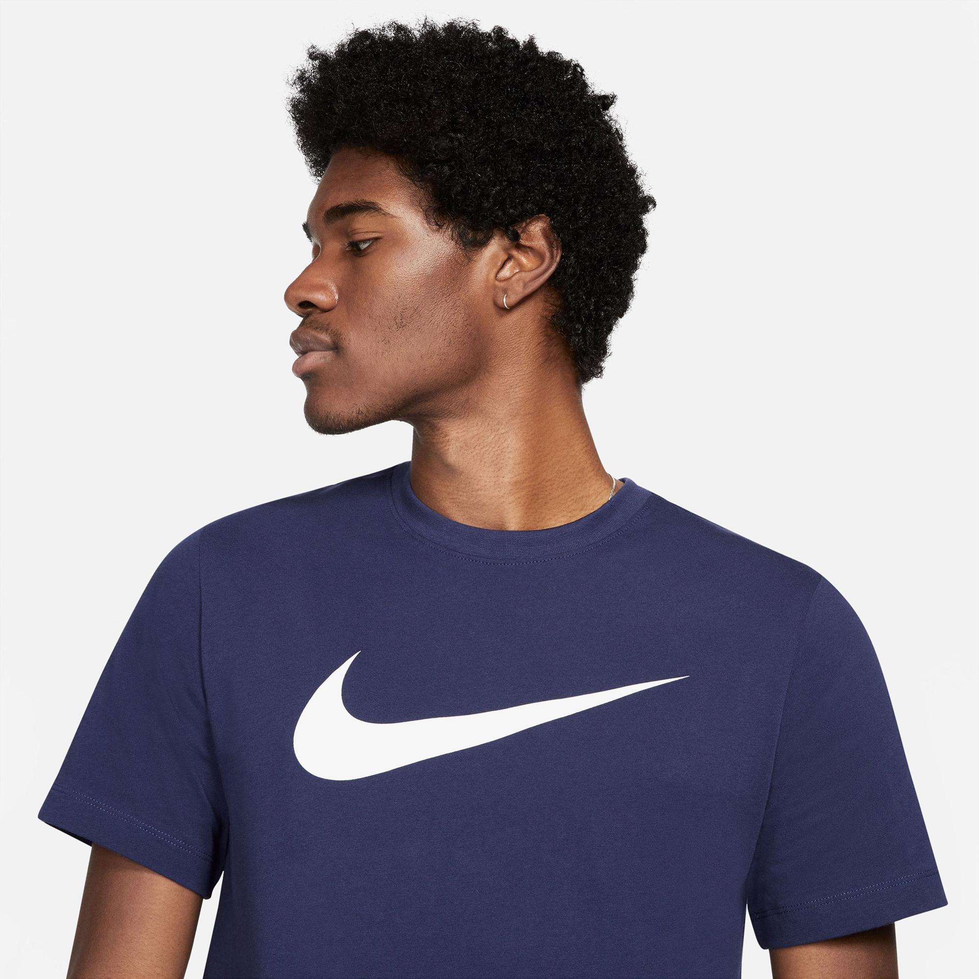 Nike Sportswear Icon Swoosh Erkek Lacivert T-Shirt