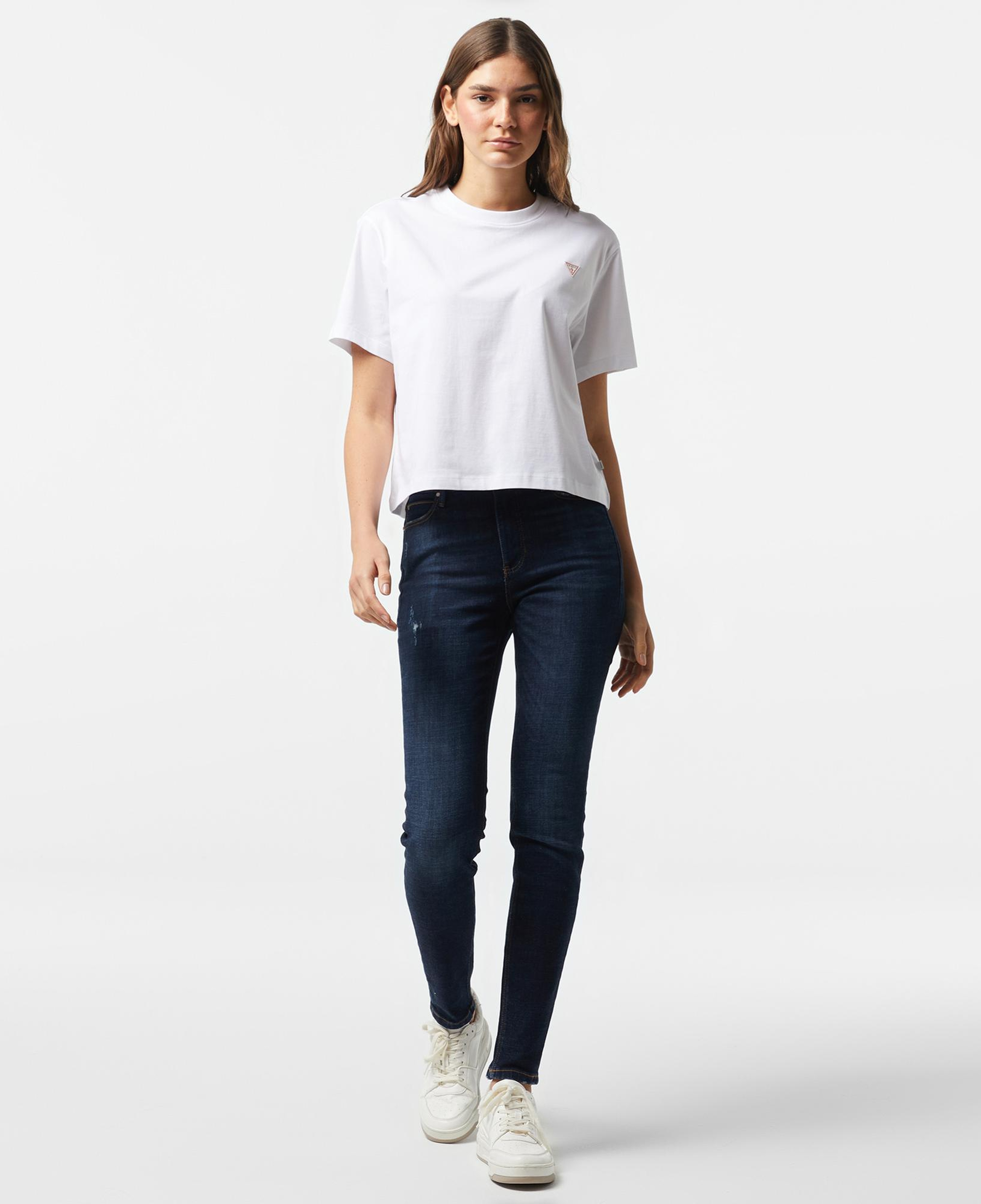 Guess Boxy Mini Kadın Beyaz T-Shirt