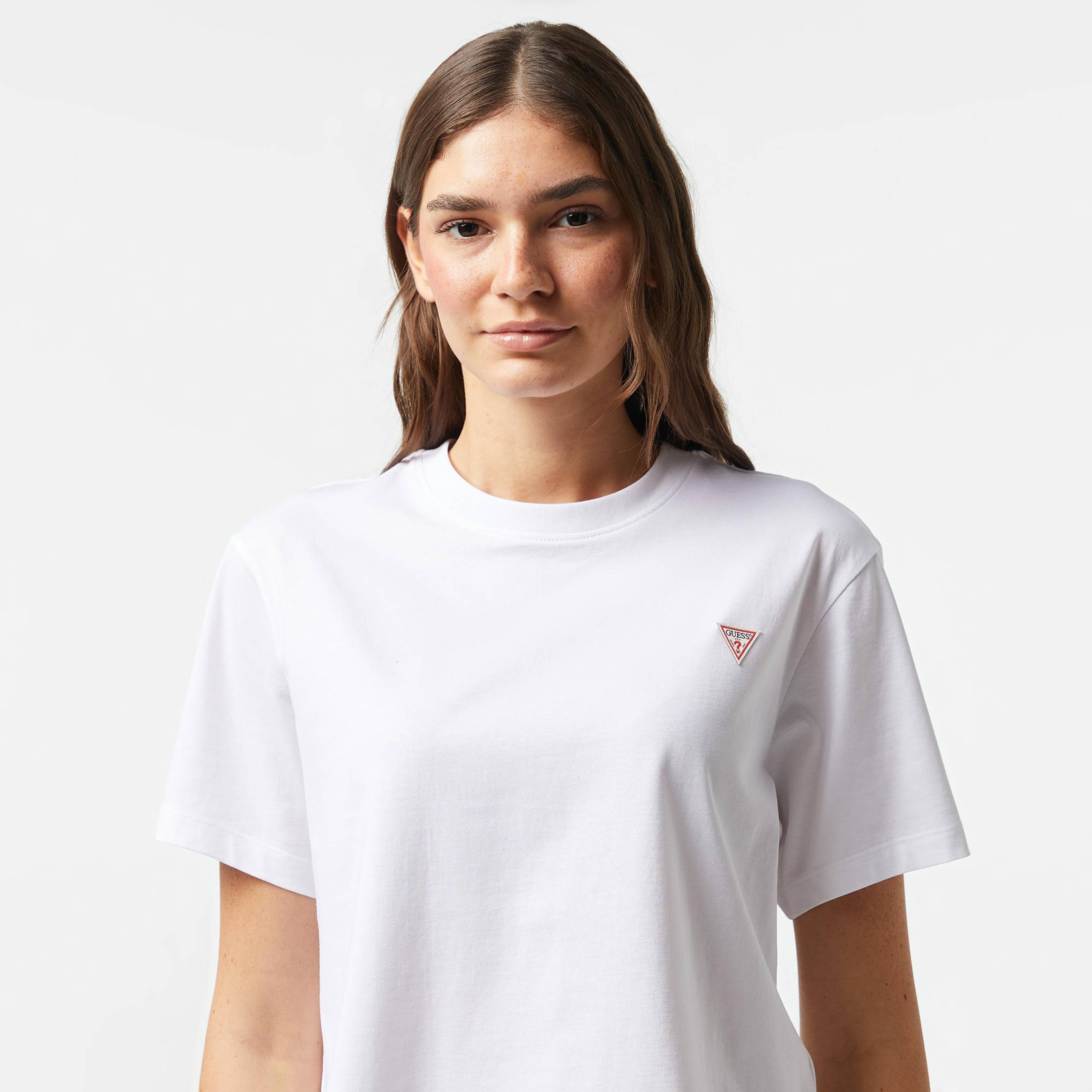 Guess Boxy Mini Kadın Beyaz T-Shirt