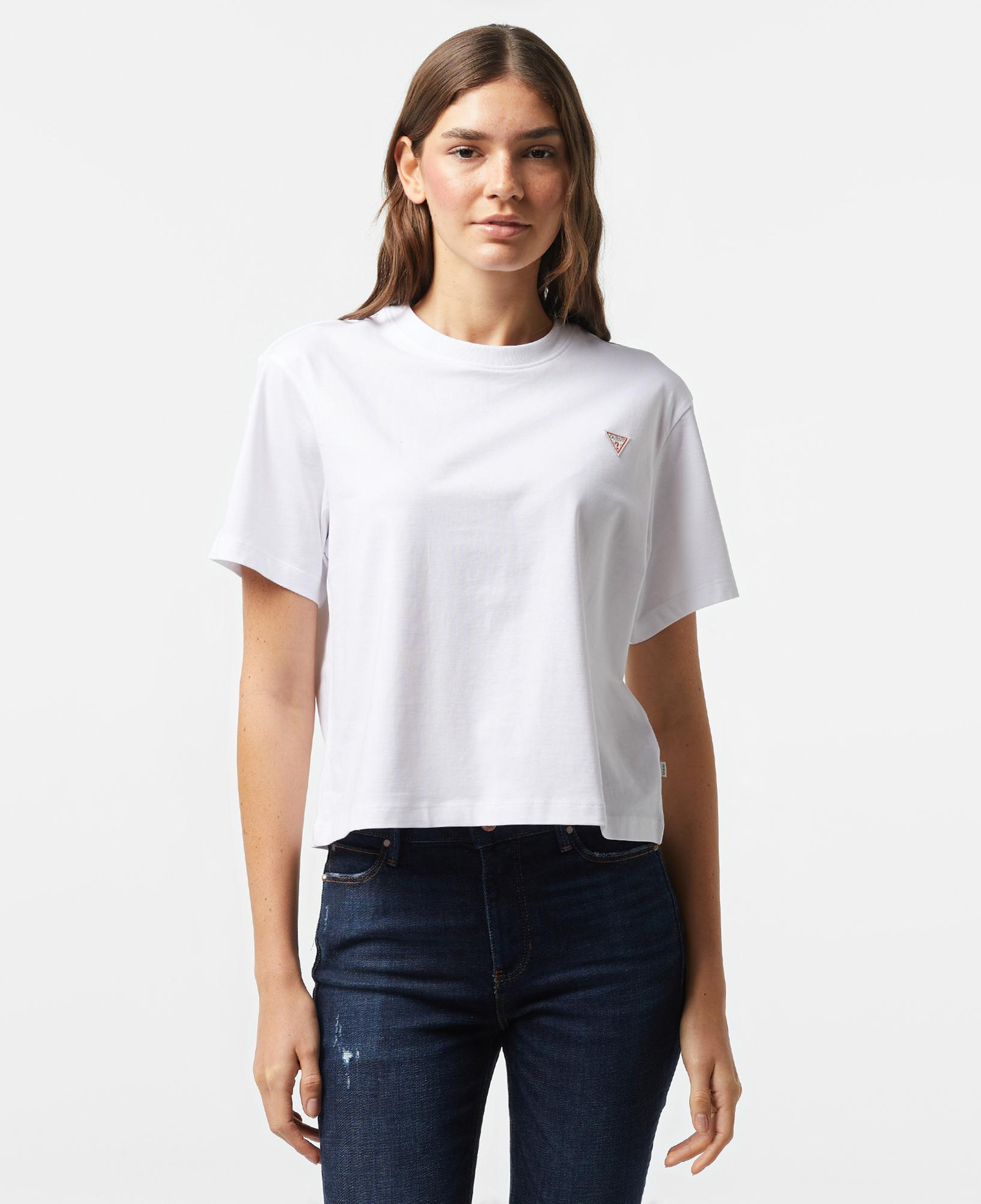 Guess Boxy Mini Kadın Beyaz T-Shirt
