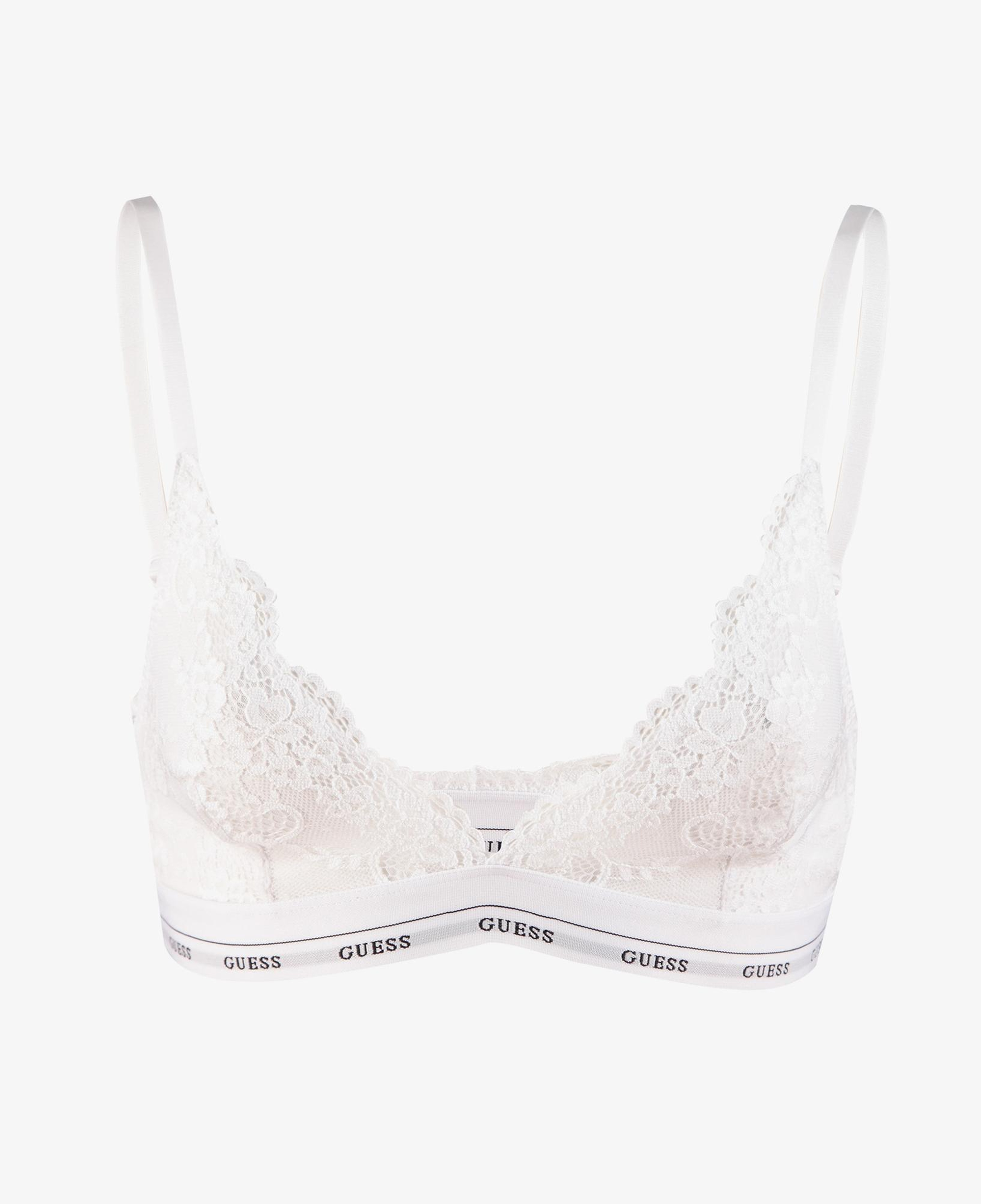 Guess Jane Triangle Flowery Lace Band Solid Kadın Beyaz Sütyen