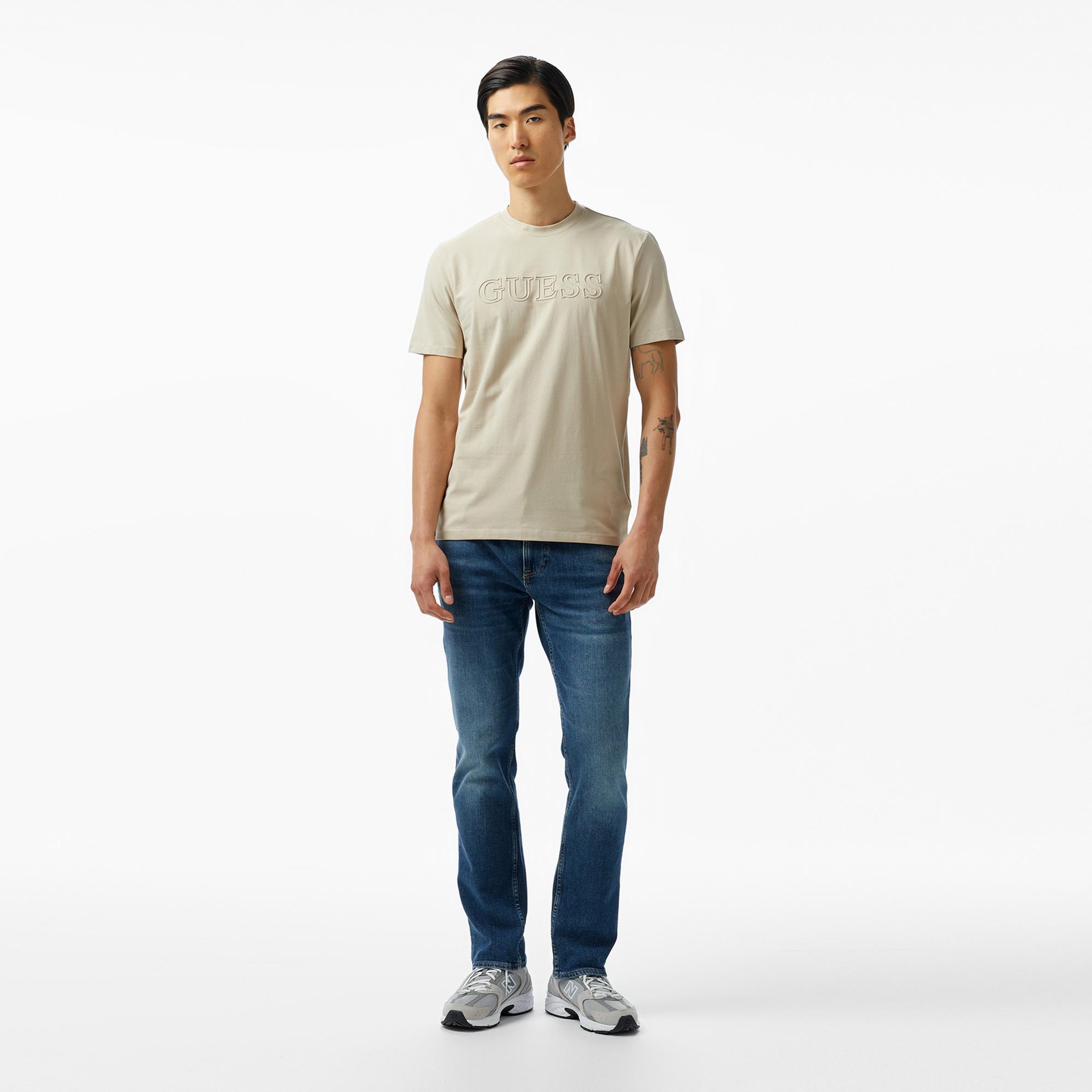 Guess Alphy Erkek Bej T-Shirt