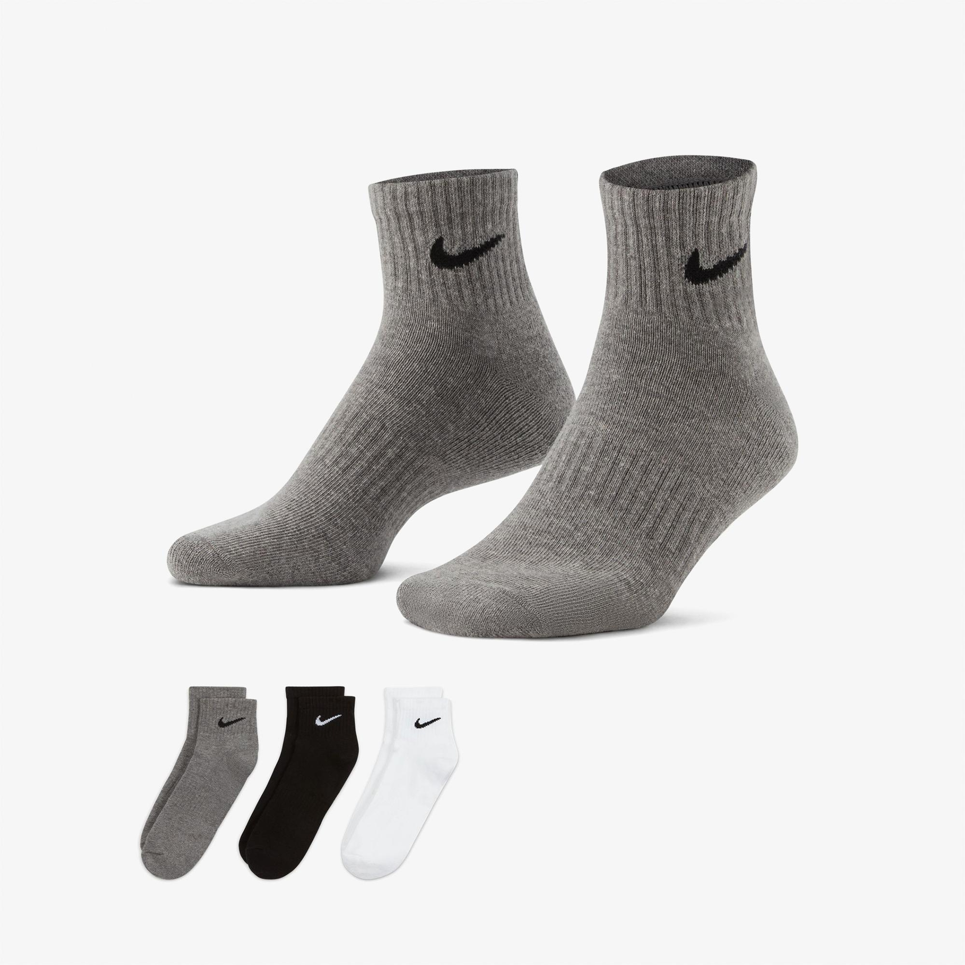 Nike Everyday Cush Ankle 3' lü Unisex Renkli Çorap