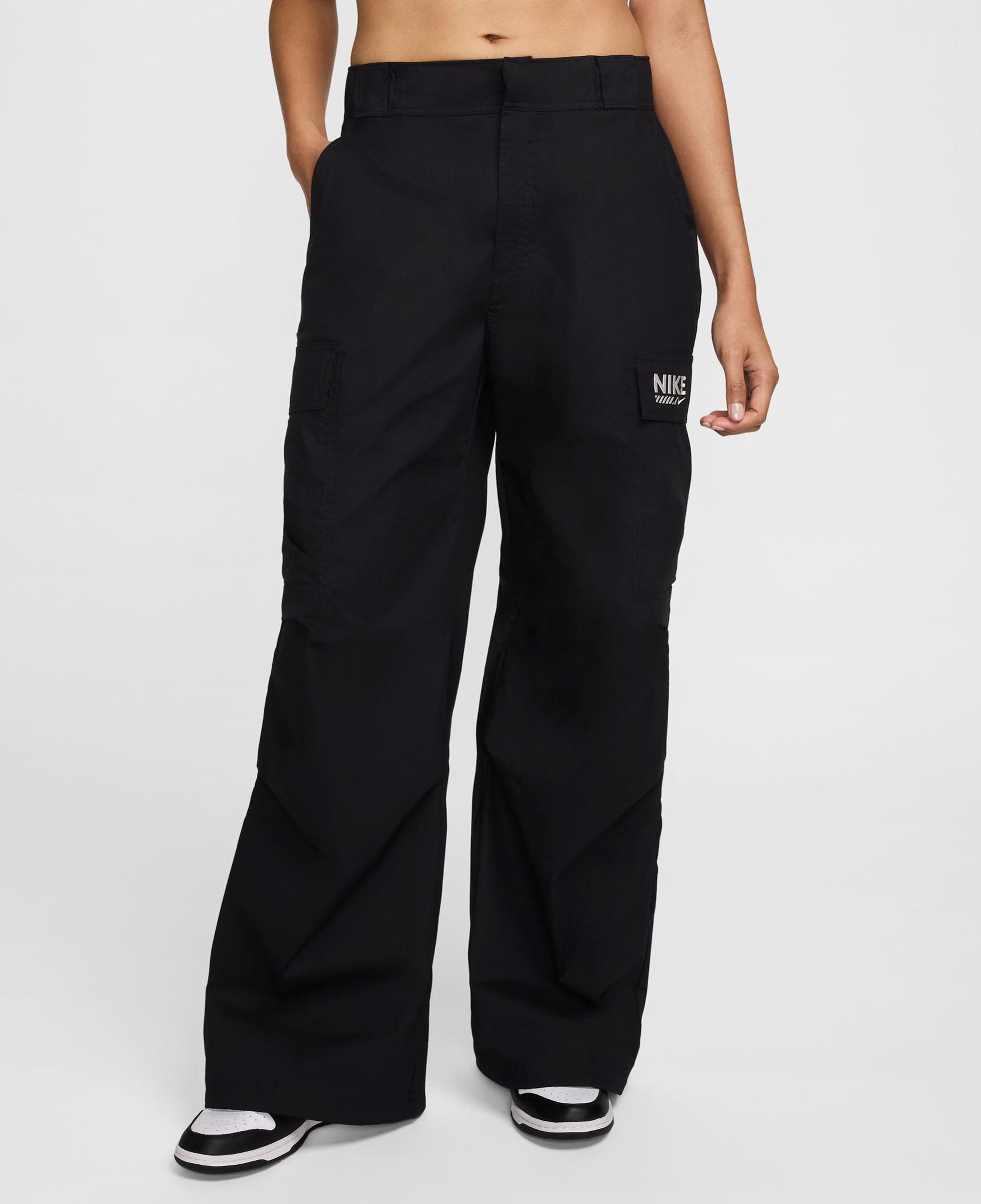 Nike Sportswear Woven High Rise Kadın Siyah Eşofman Altı