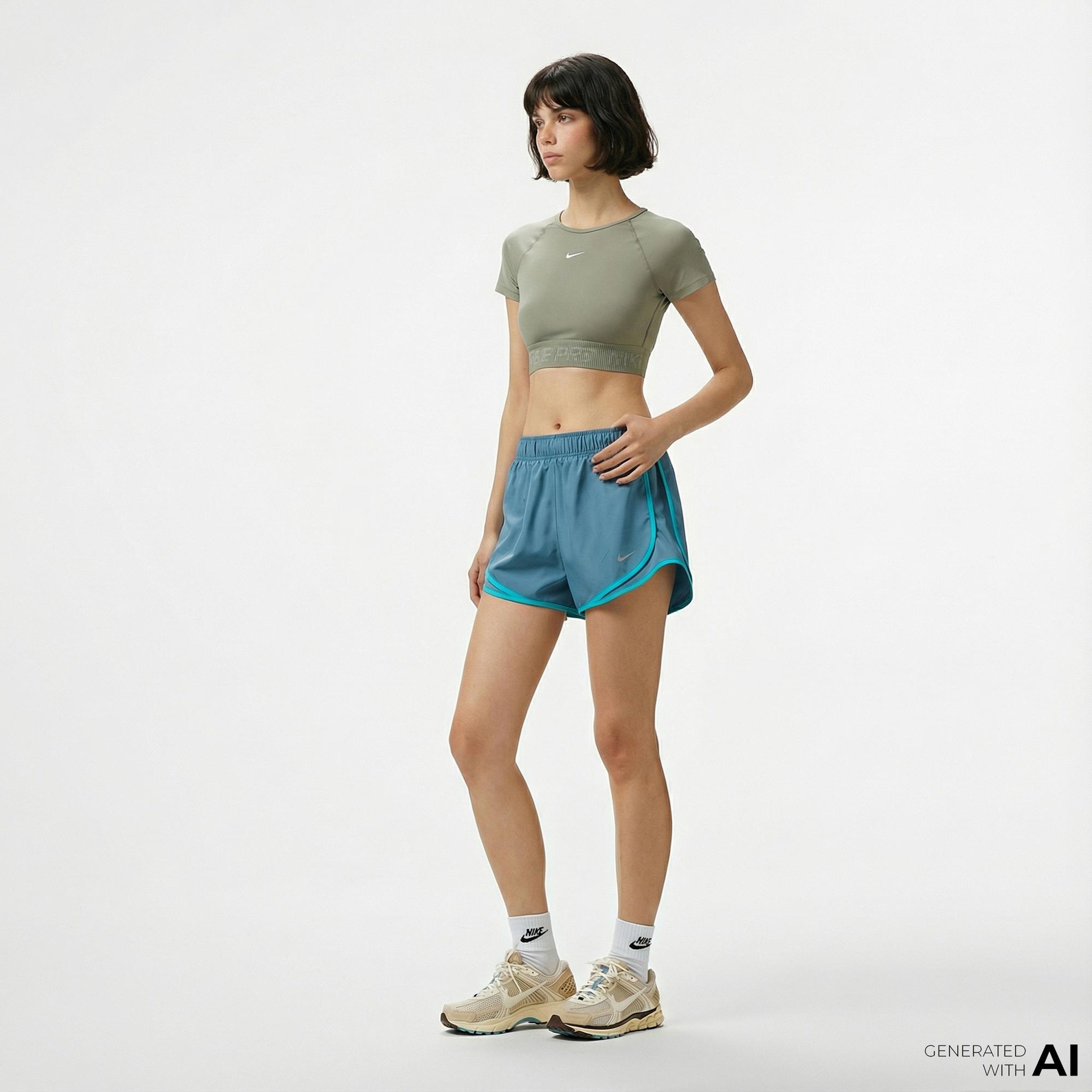 Nike Tempo Dri-Fit 8 cm Kadın Mavi Şort