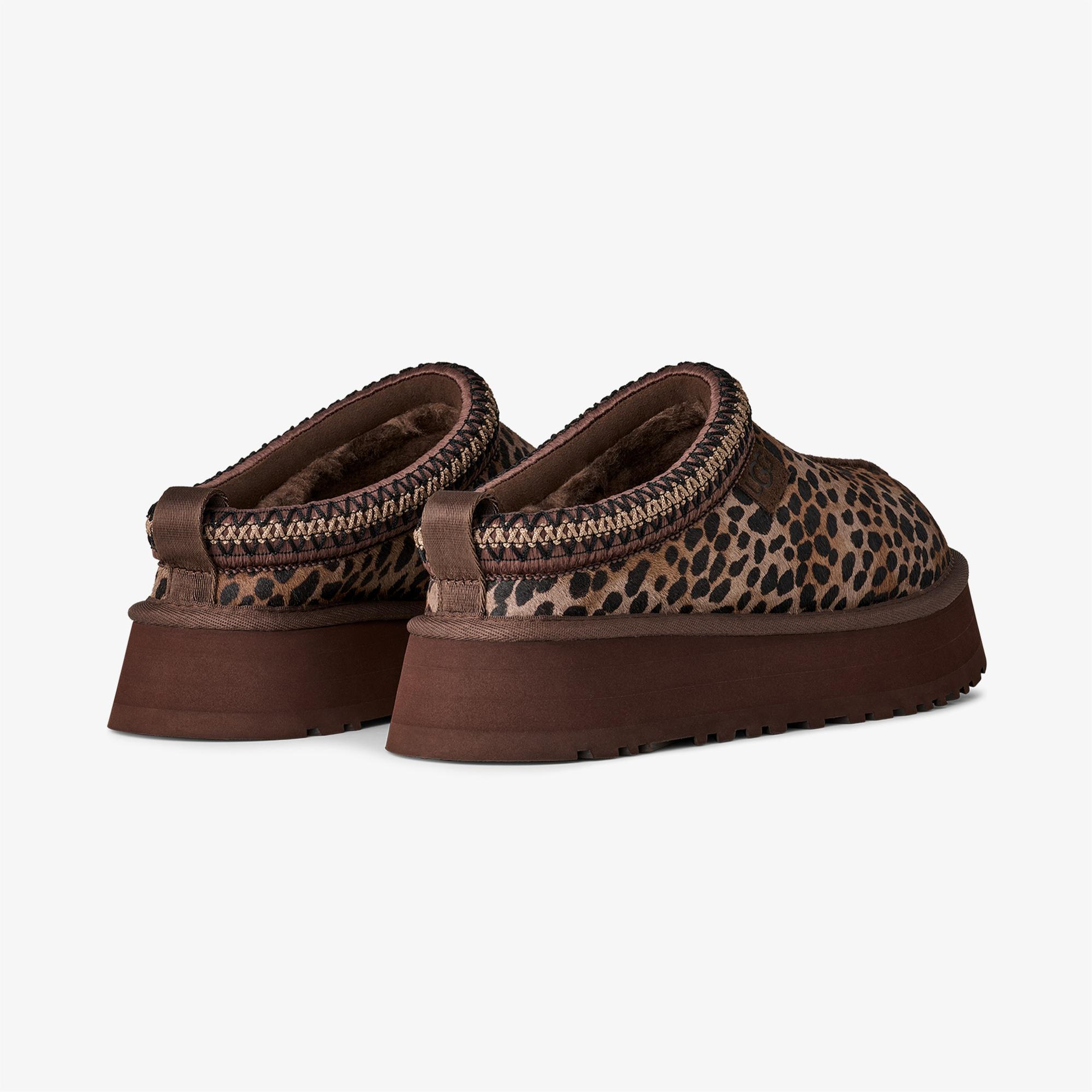 UGG Tazz Caspian Leopar Desenli Kadın Kahverengi Terlik