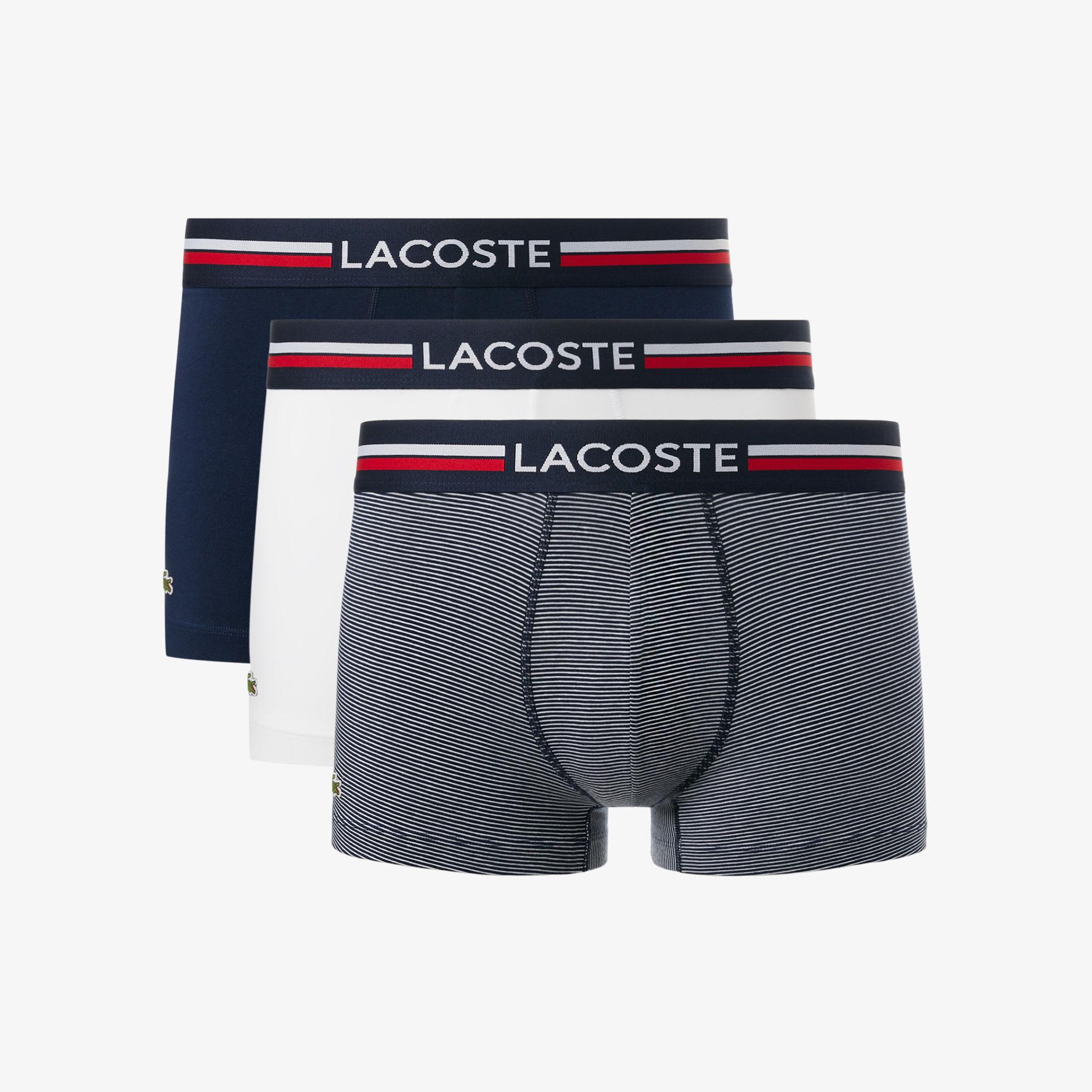 Lacoste Erkek 3'lü Renkli Boxer
