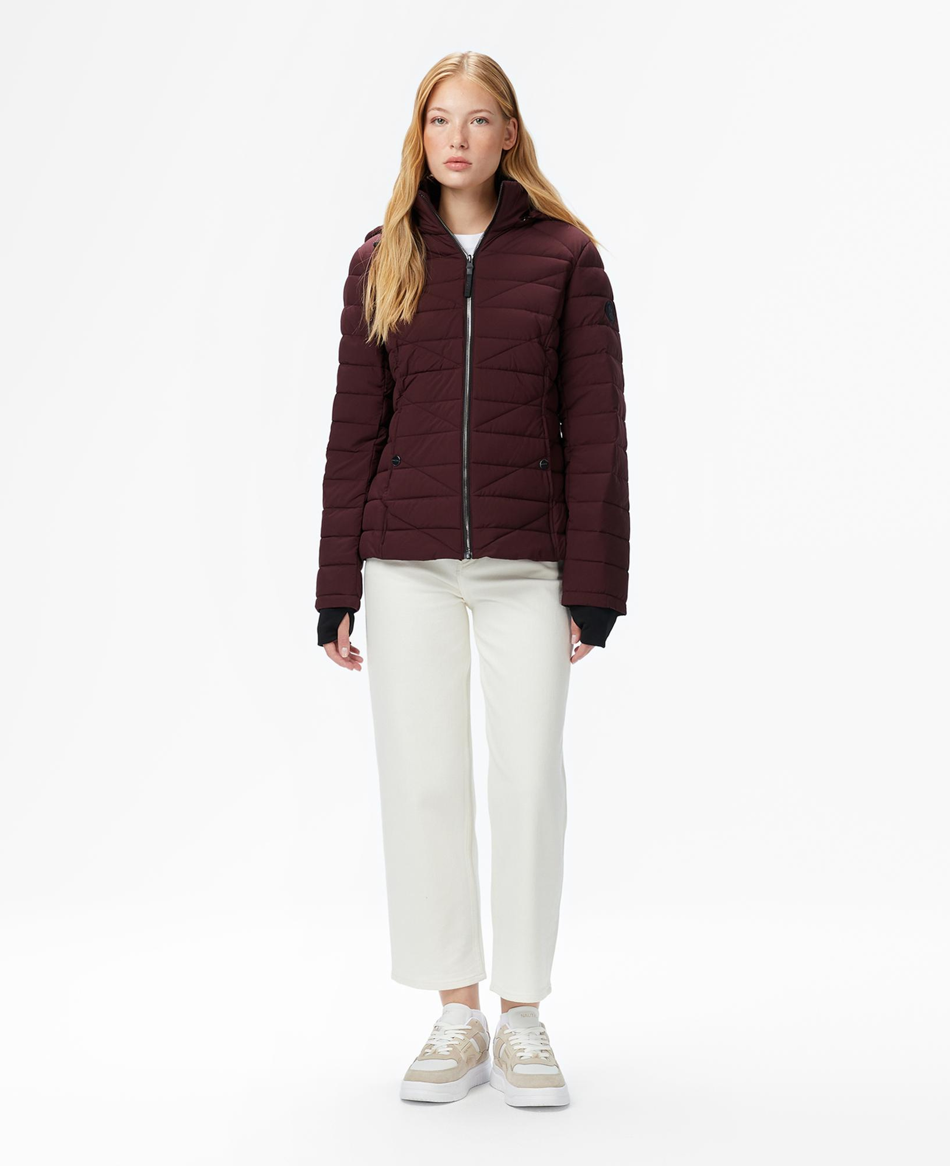 Nautica Kadın Bordo Regular Fit Mont