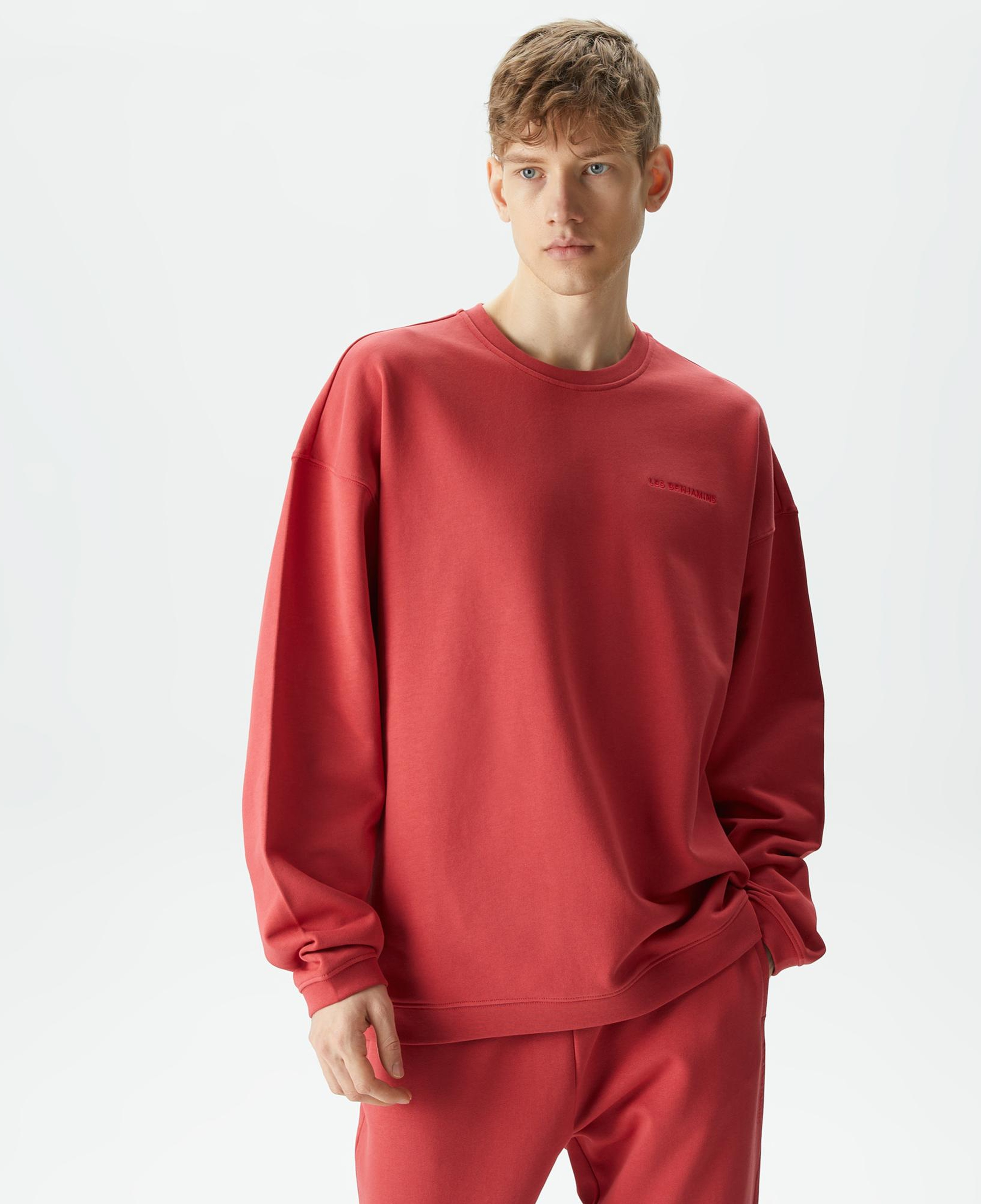 Les Benjamins Essentials 304 Erkek Kırmızı Sweatshirt