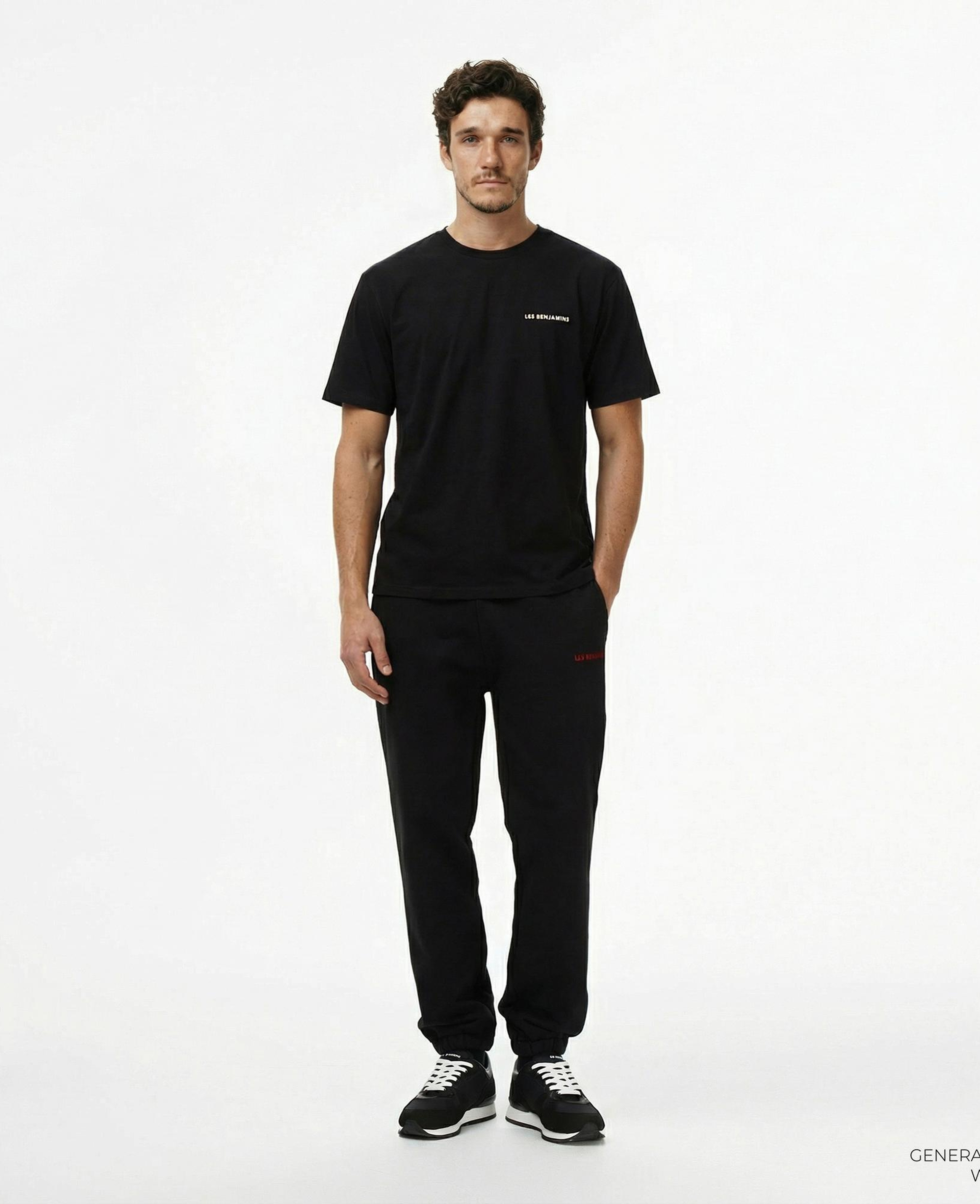 Les Benjamins 014 Erkek Siyah Eşofman Altı