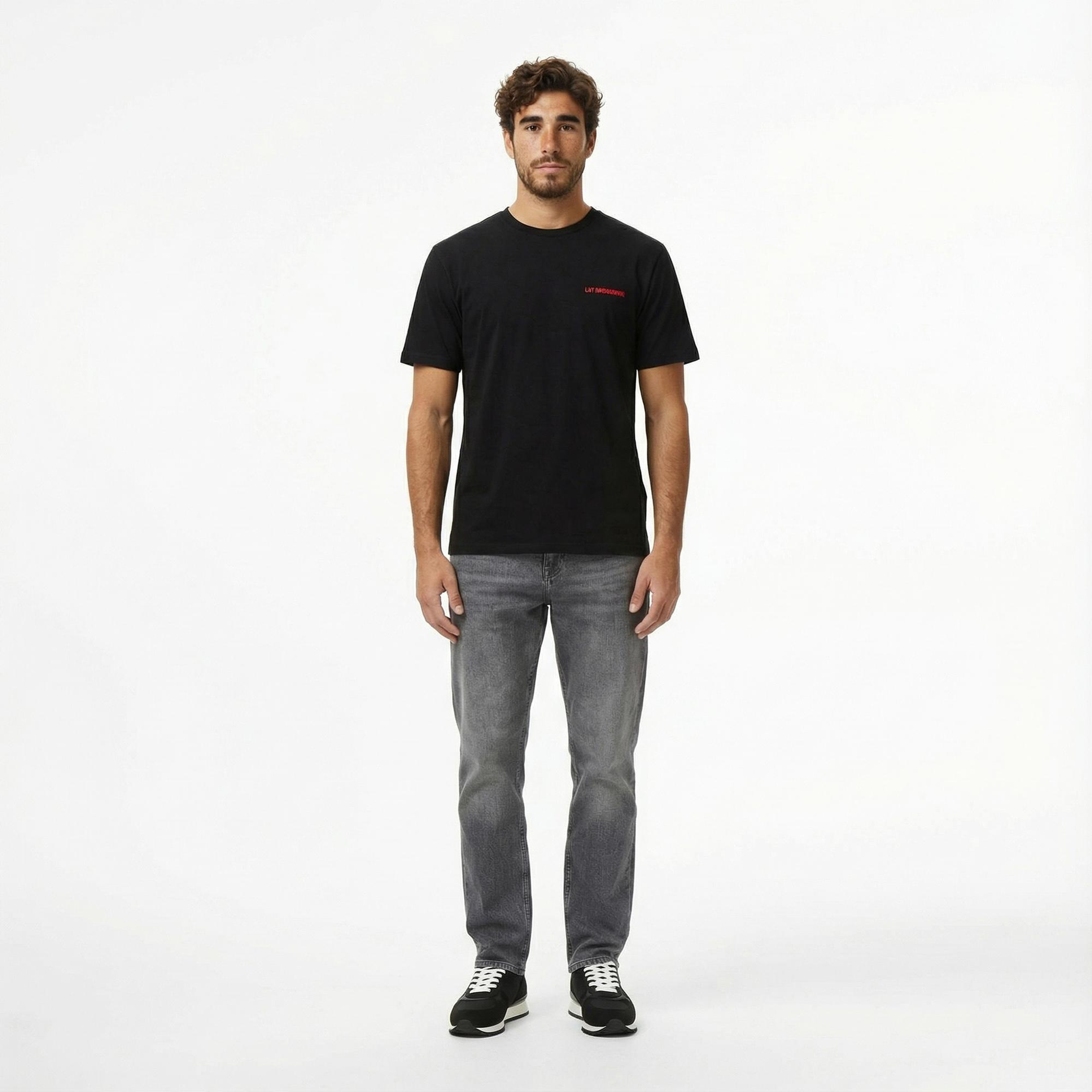 Les Benjamins Relaxed 025 Erkek Siyah T-Shirt