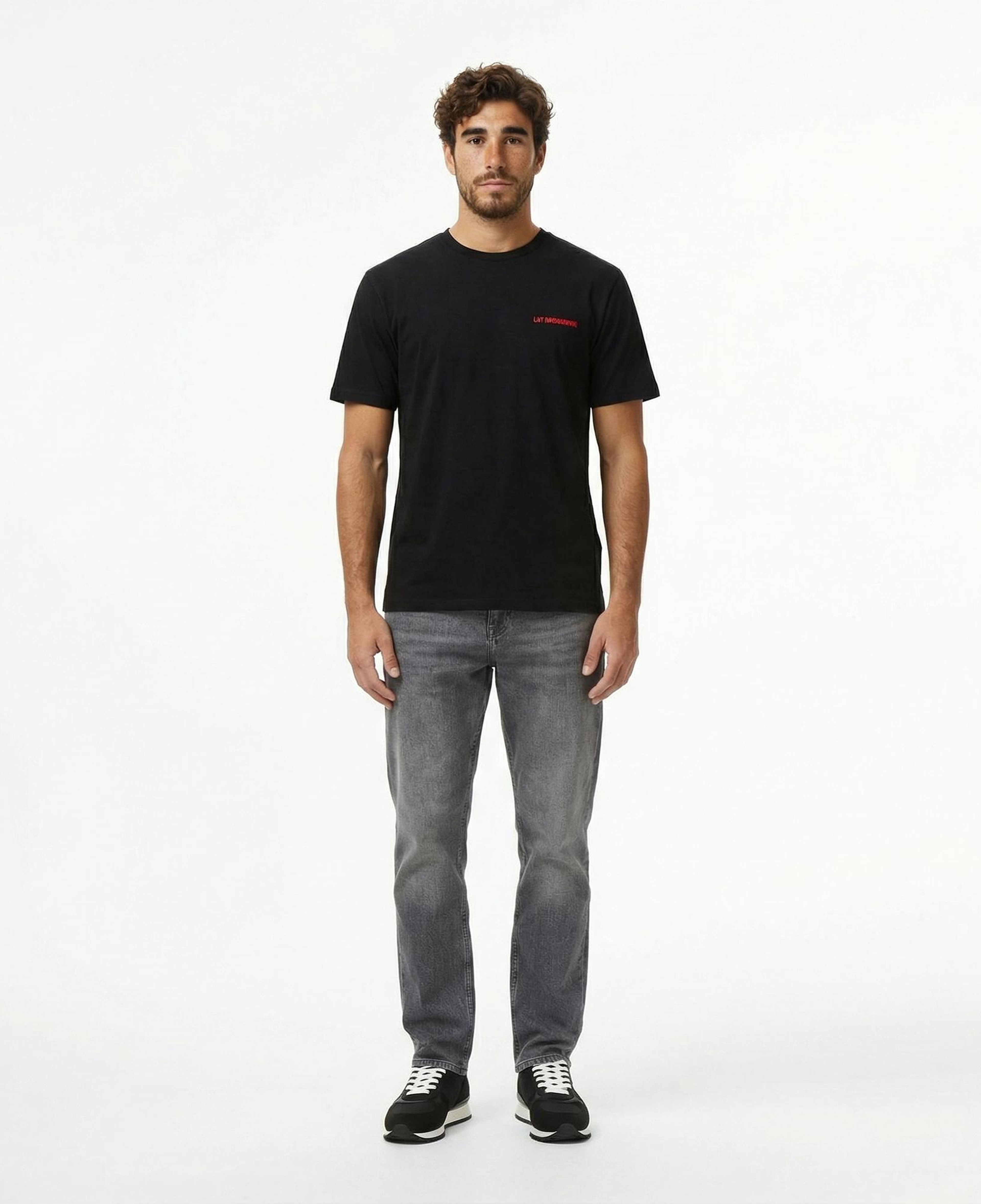 Les Benjamins Relaxed 025 Erkek Siyah T-Shirt