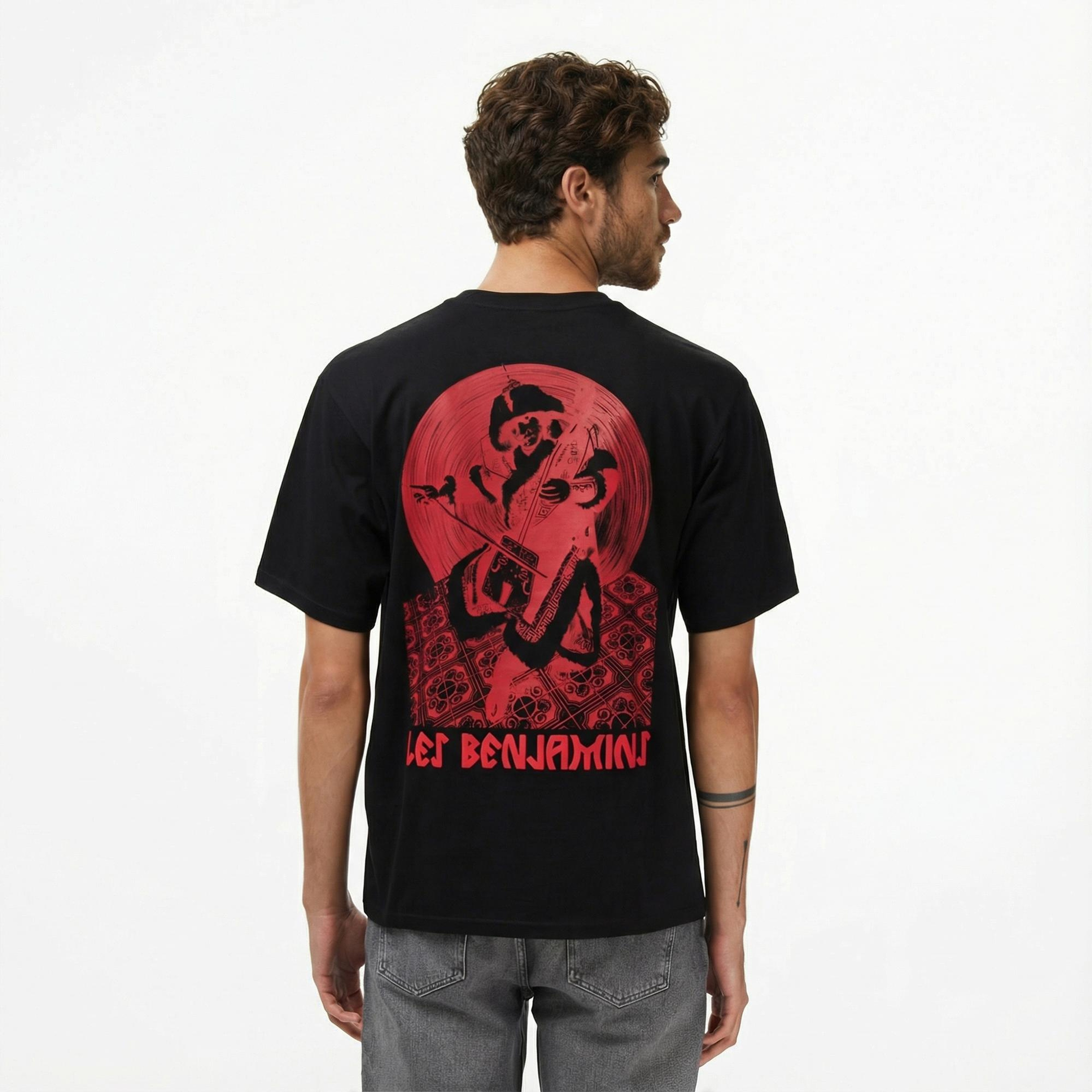 Les Benjamins Relaxed 025 Erkek Siyah T-Shirt