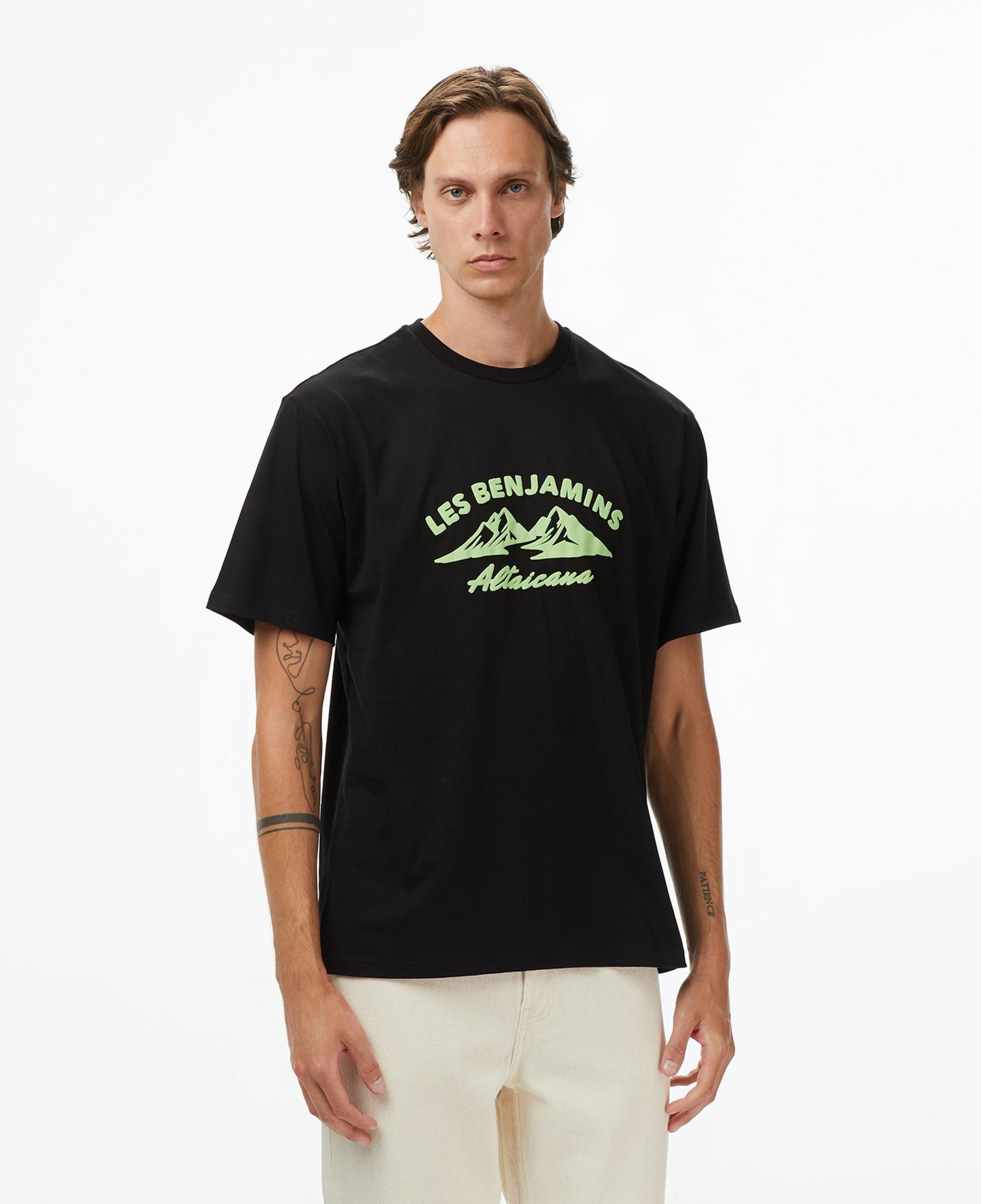 Les Benjamins Relaxed 012 Erkek Siyah T-Shirt