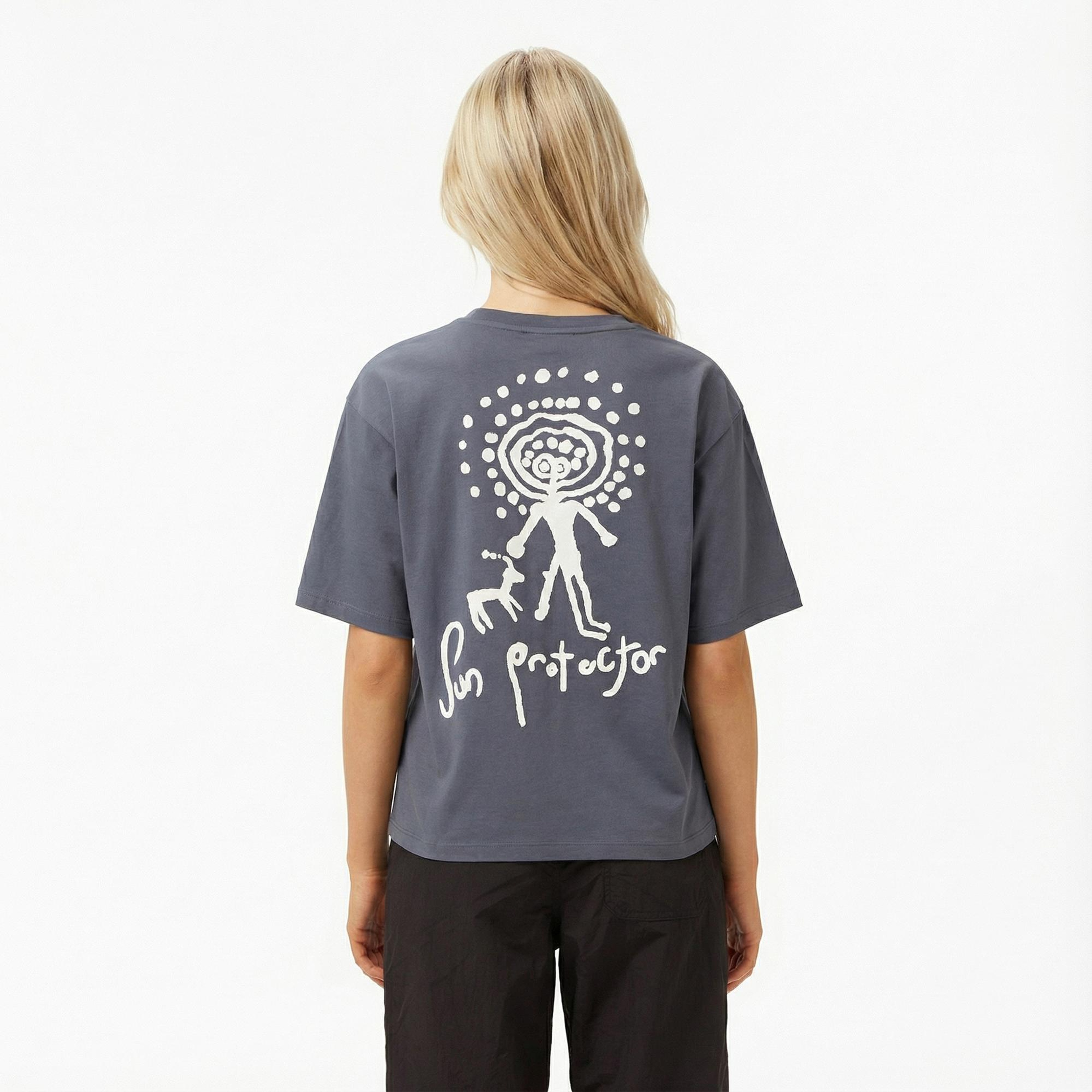 Les Benjamins Boxed 009 Kadın Gri T-Shirt