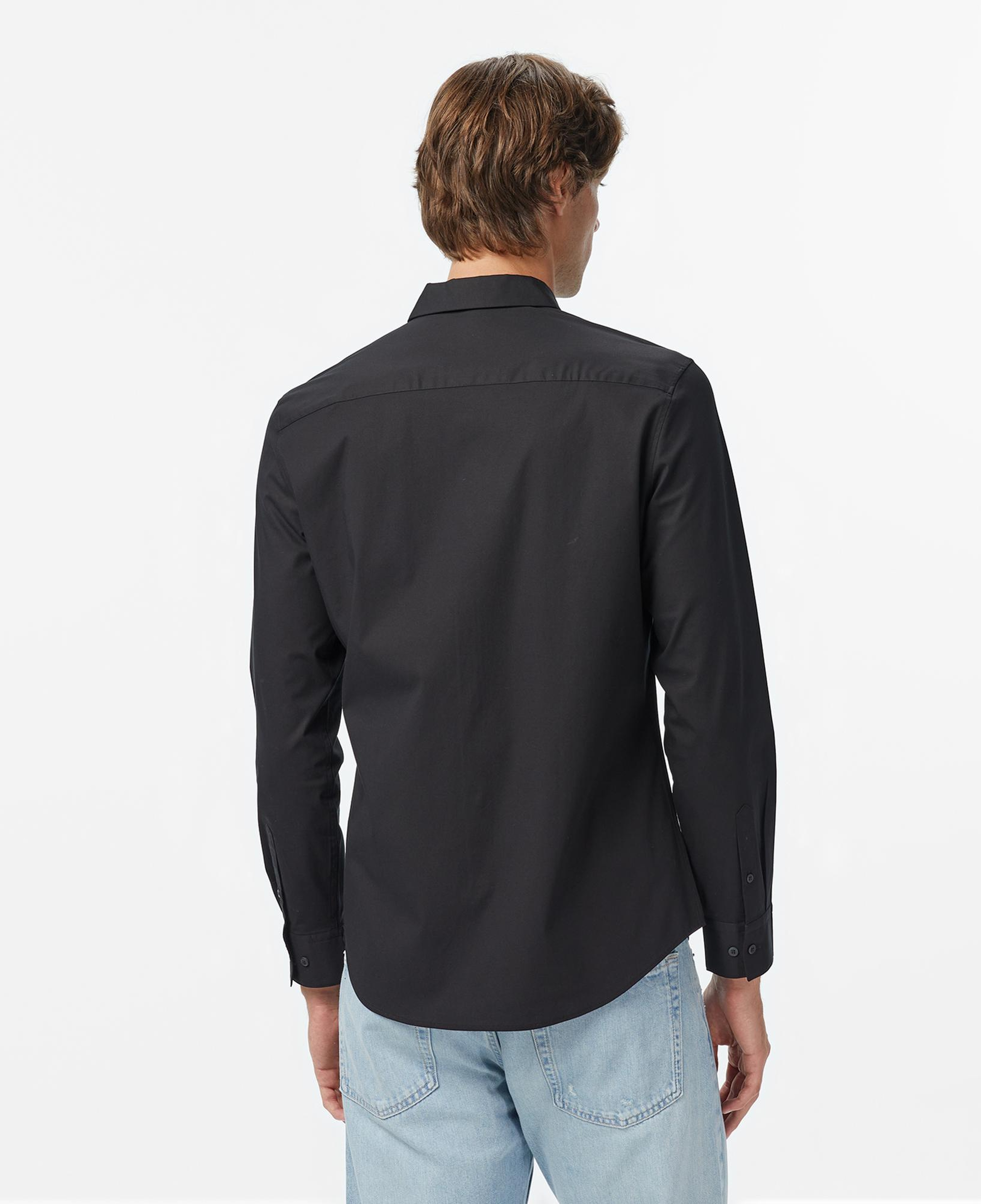 Calvin Klein Solid Slim Erkek Siyah Gömlek