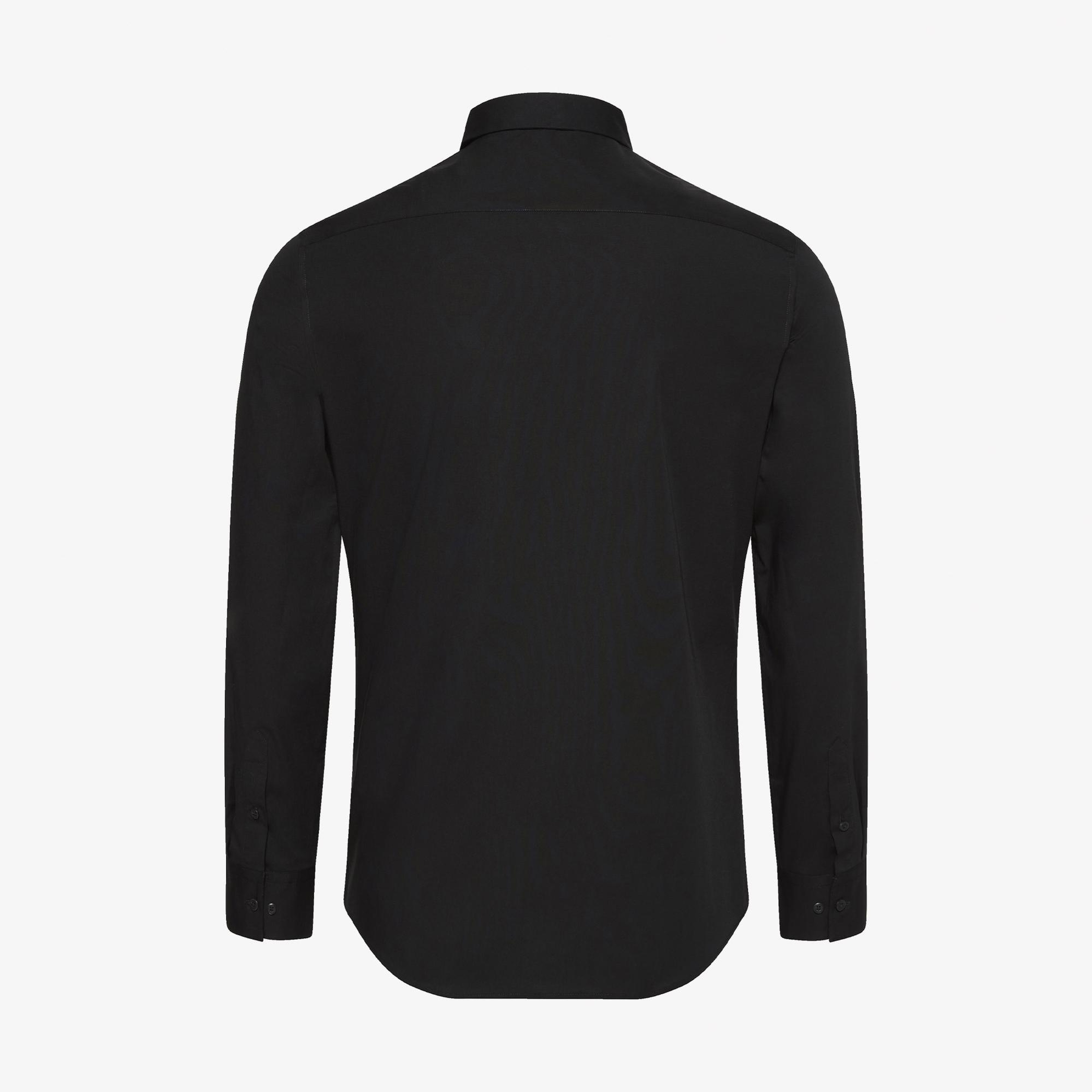 Calvin Klein Solid Slim Erkek Siyah Gömlek