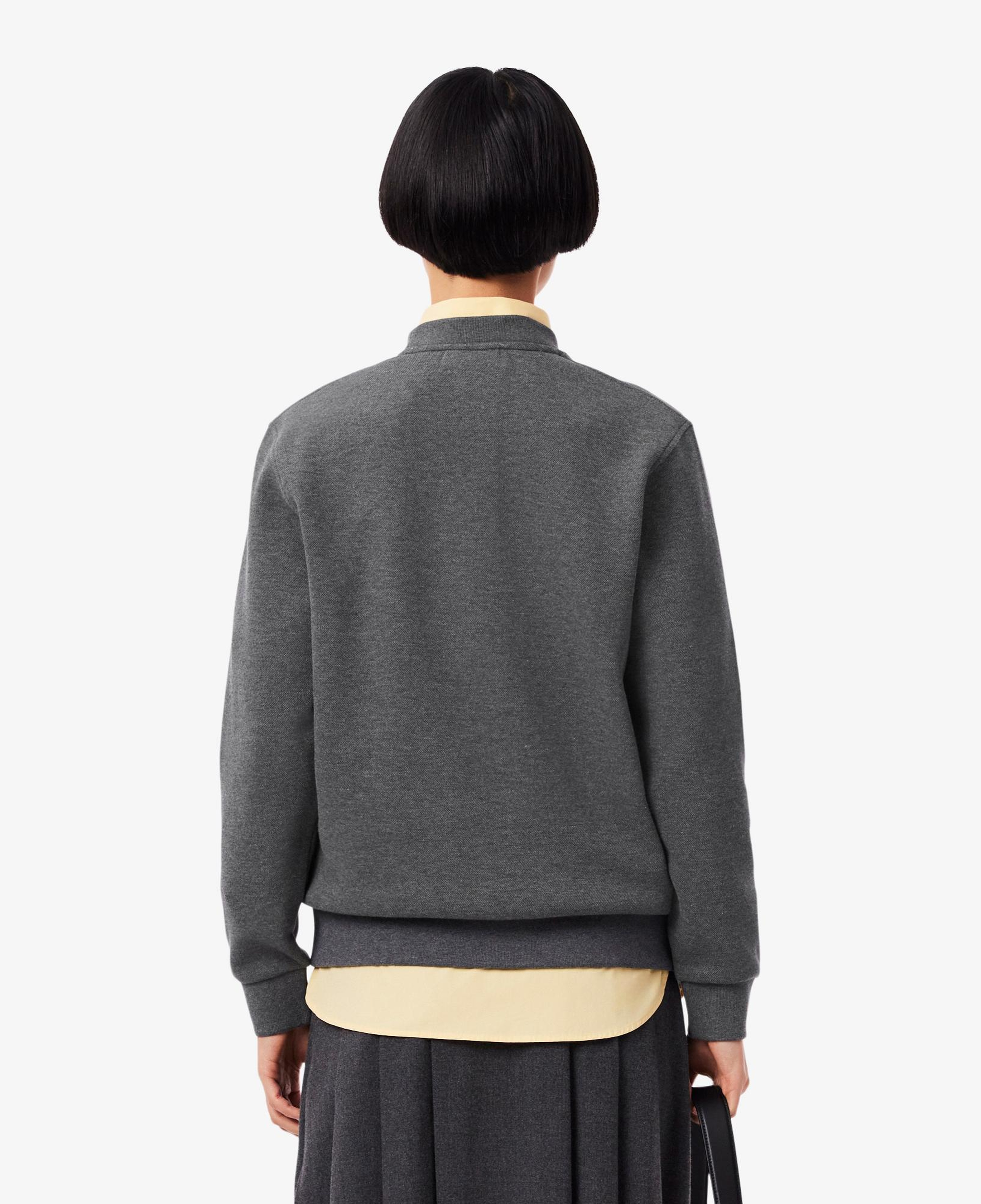 Lacoste Kadın Relaxed Fit Bisiklet Yaka Gri Sweatshirt