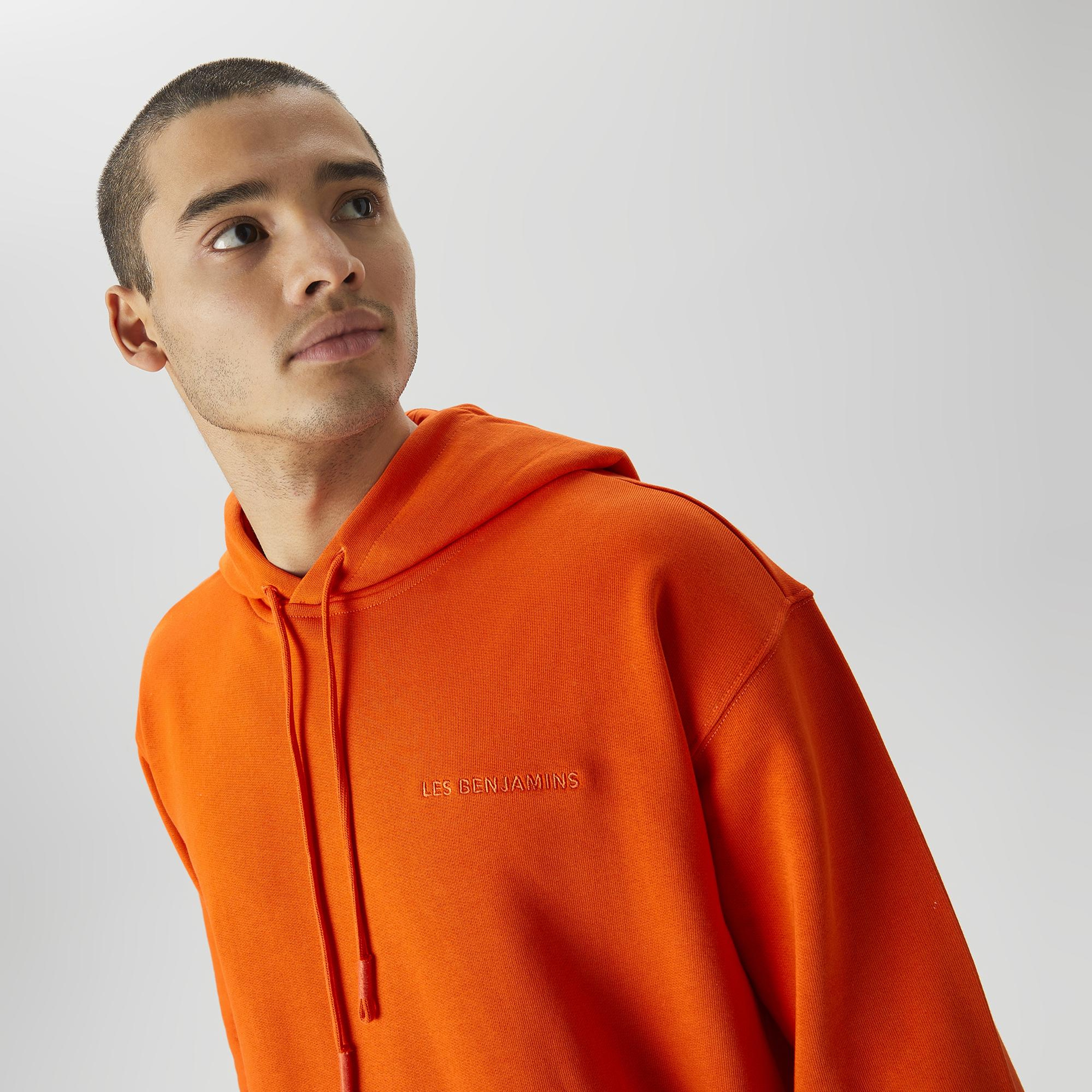 Les Benjamins Hoodie 304 Erkek Turuncu Sweatshirt