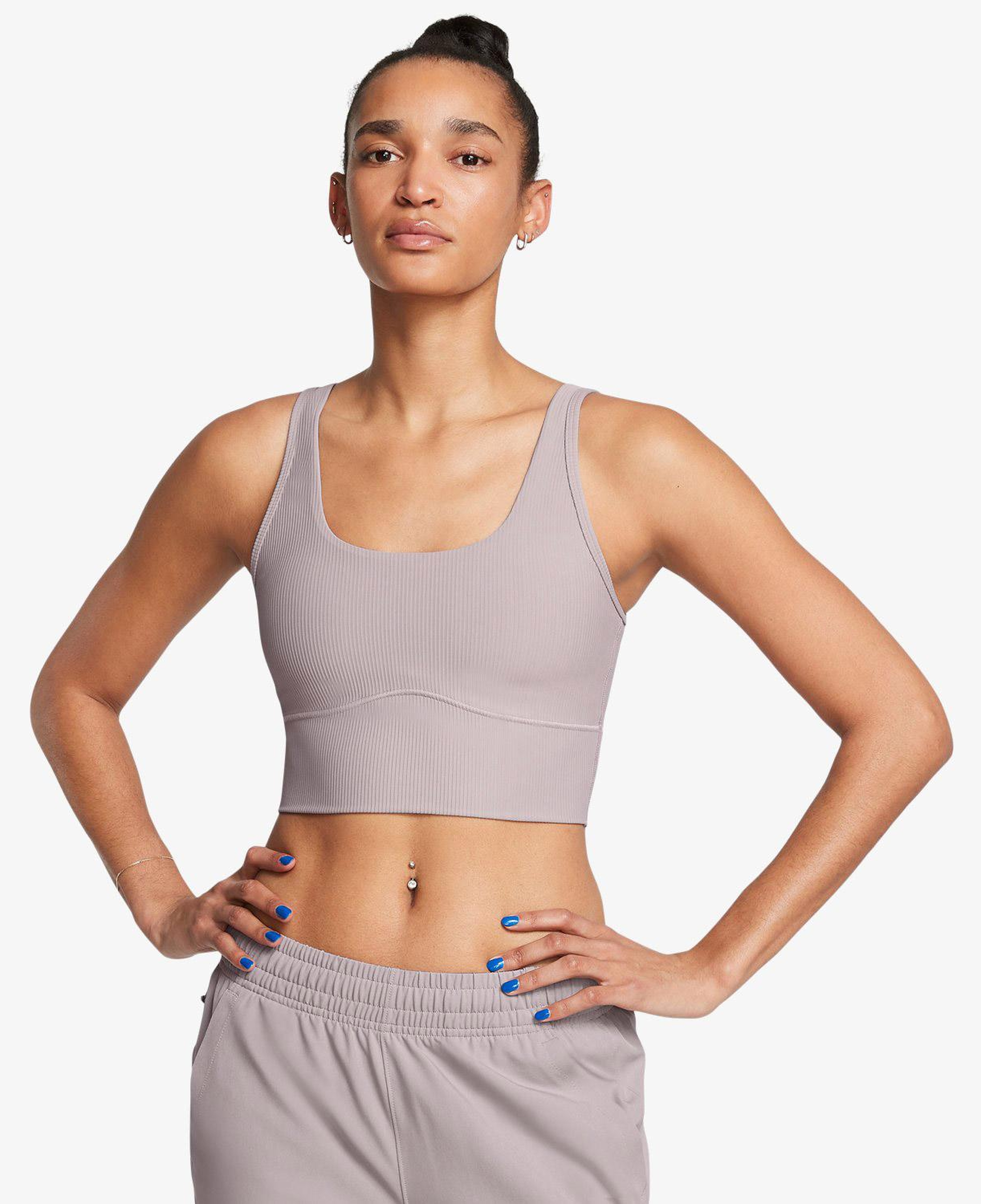 Under Armour Meridian Rib Kadın Gri Kolsuz T-Shirt