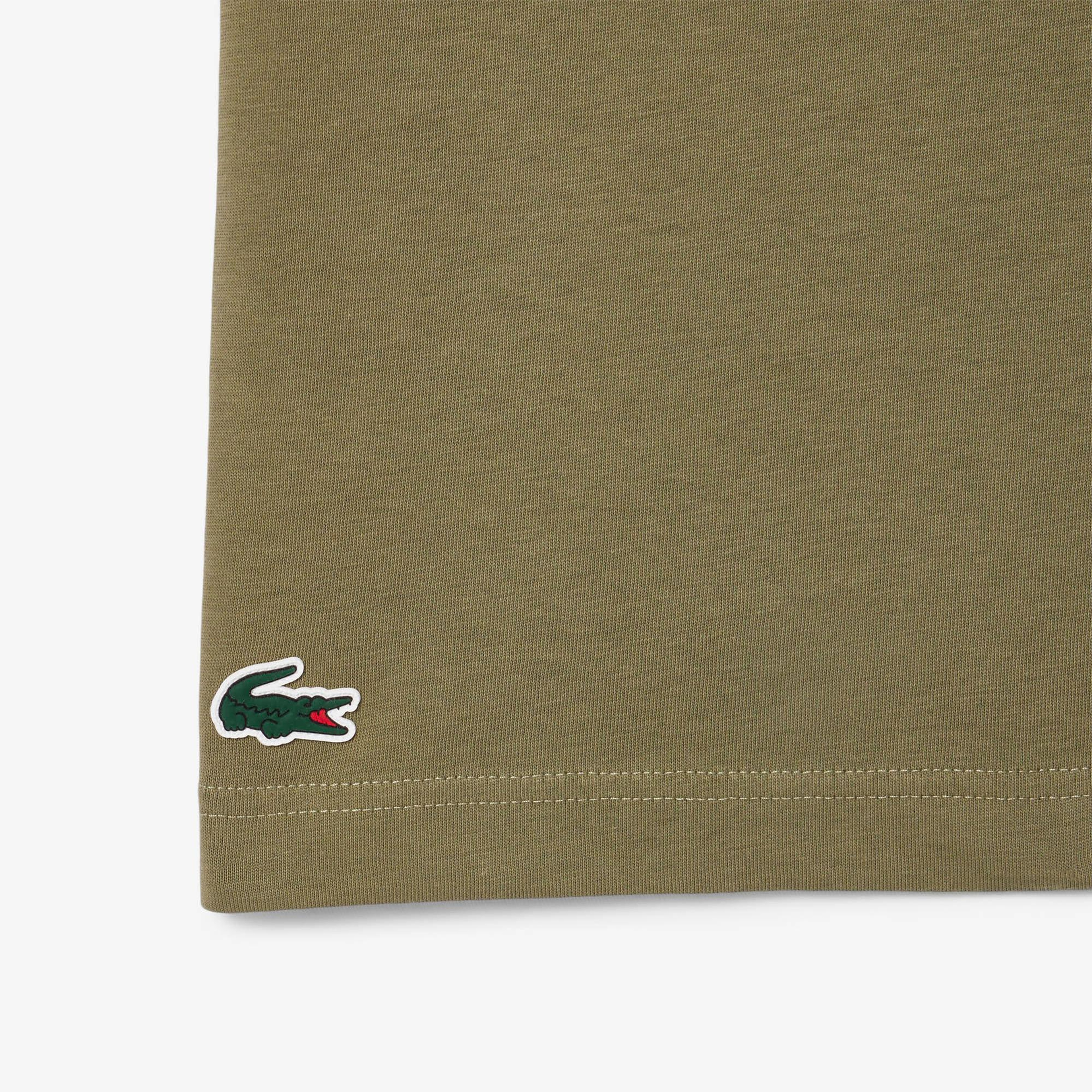 Lacoste Erkek Regular Fit Bisiklet Yaka Baskılı Haki T-Shirt