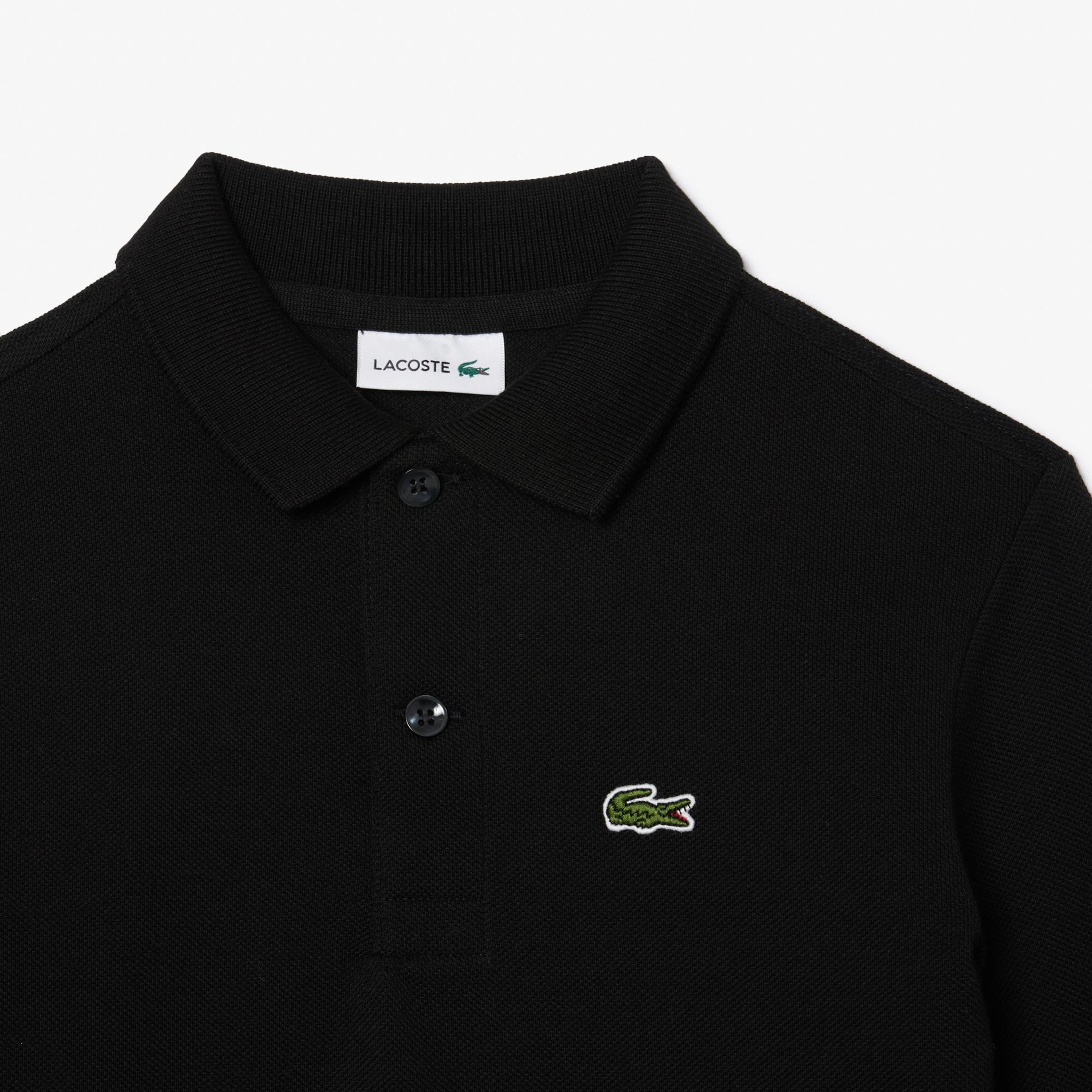 Lacoste Erkek Çocuk Regular Fit Uzun Kollu Siyah Polo