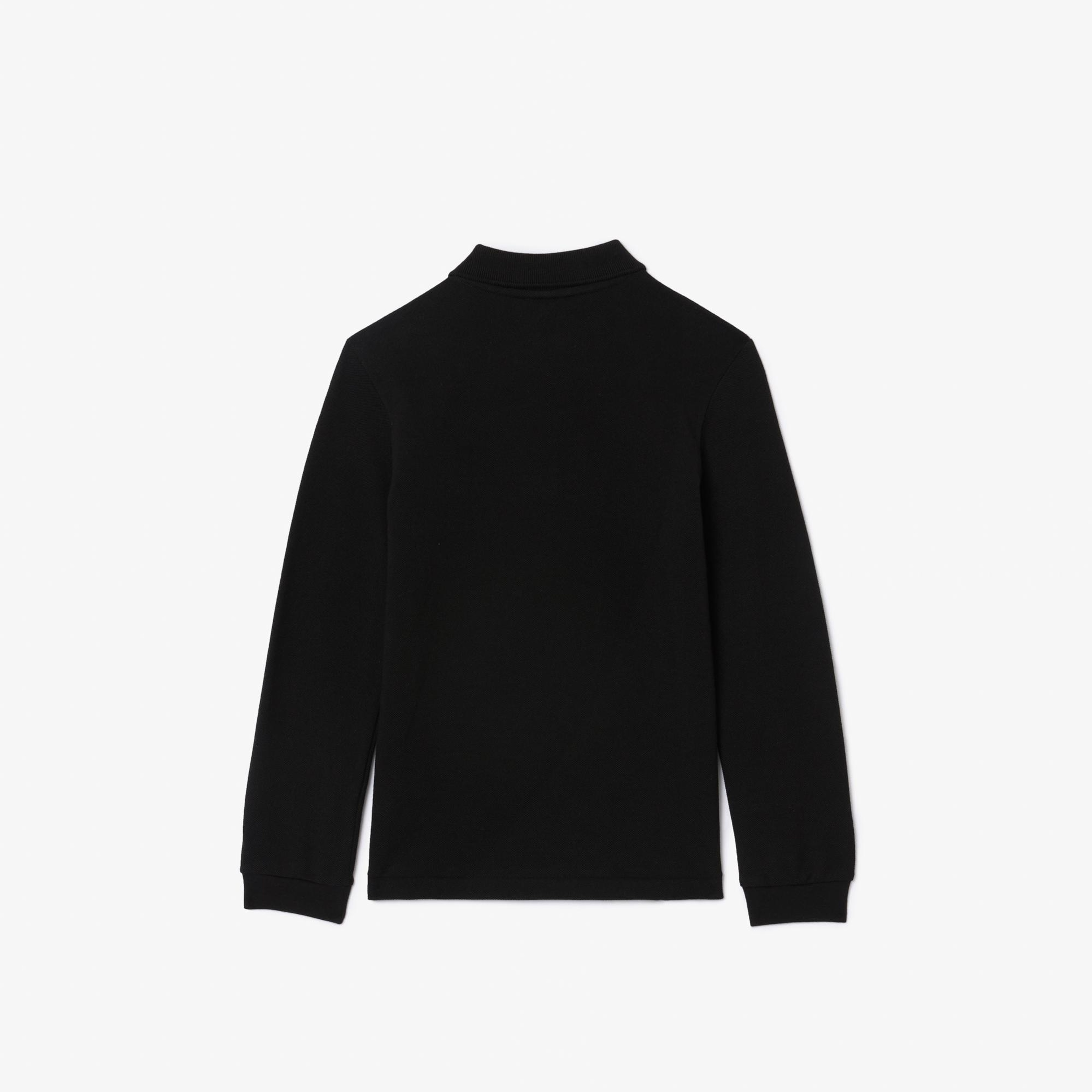 Lacoste Erkek Çocuk Regular Fit Uzun Kollu Siyah Polo