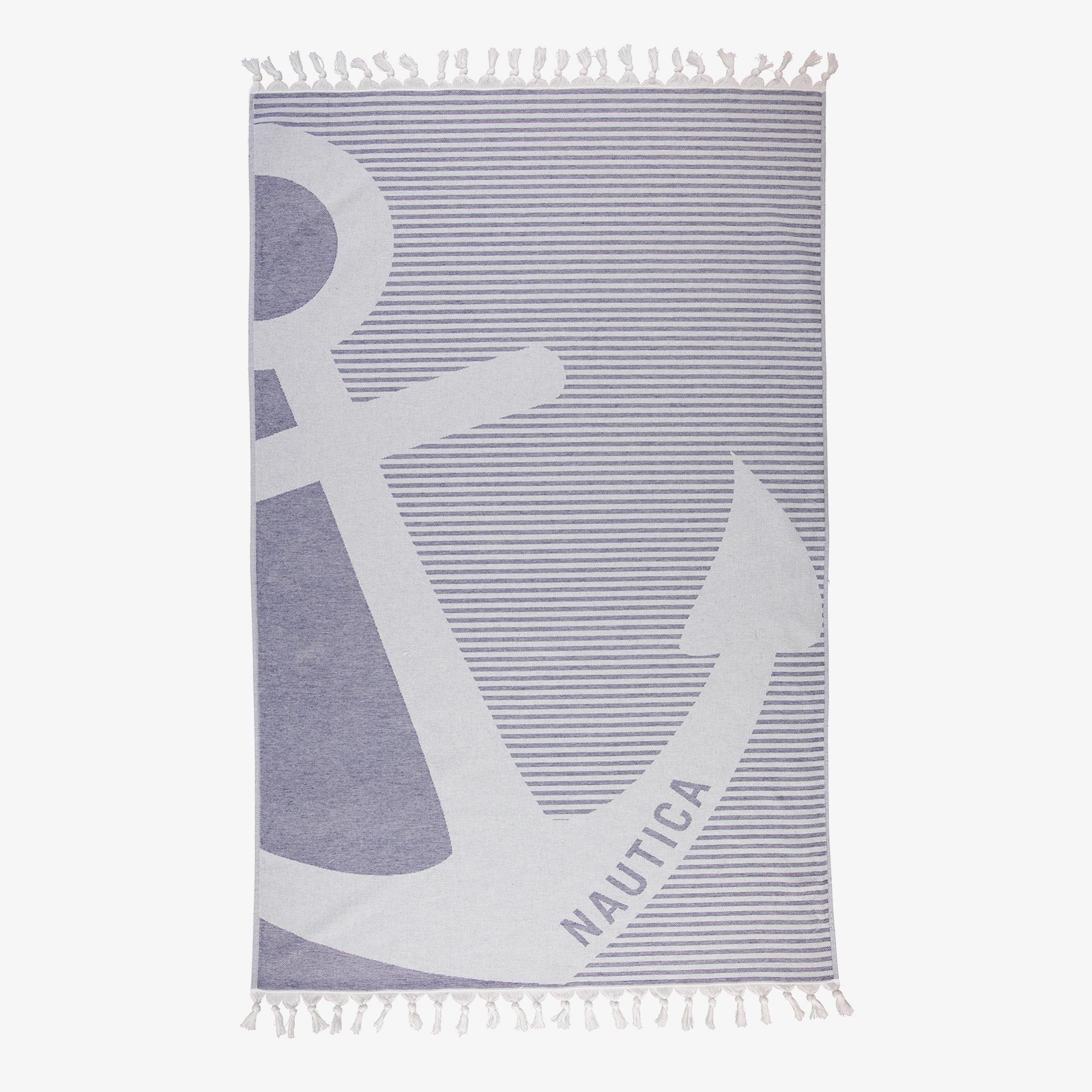 Nautica Unisex Lacivert Desenli Havlu