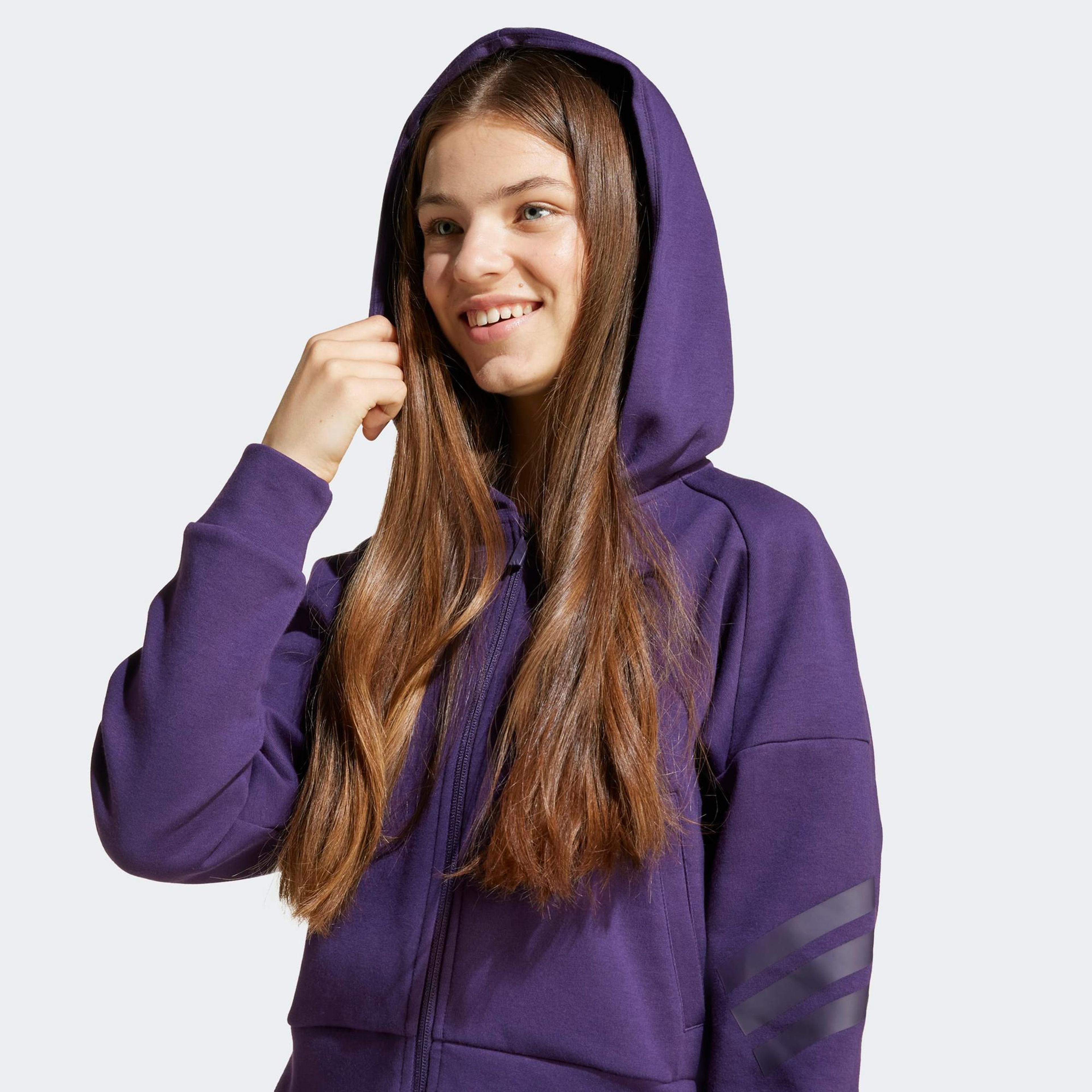 adidas Jg Fı 3S Çocuk Mor Eşofman Üstü