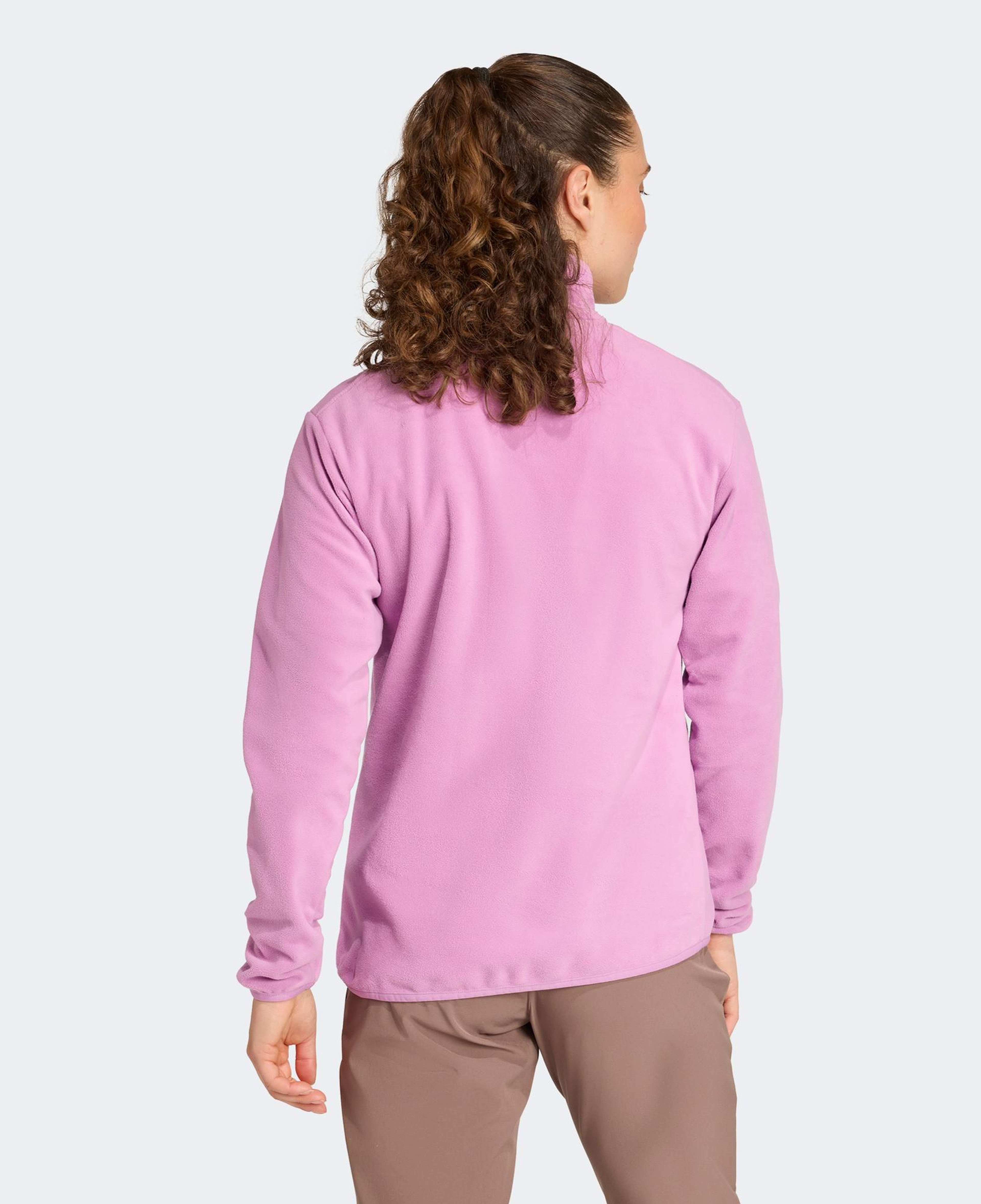 adidas Mountain Essentials Half-Zip Fleece Kadın Pembe Polar