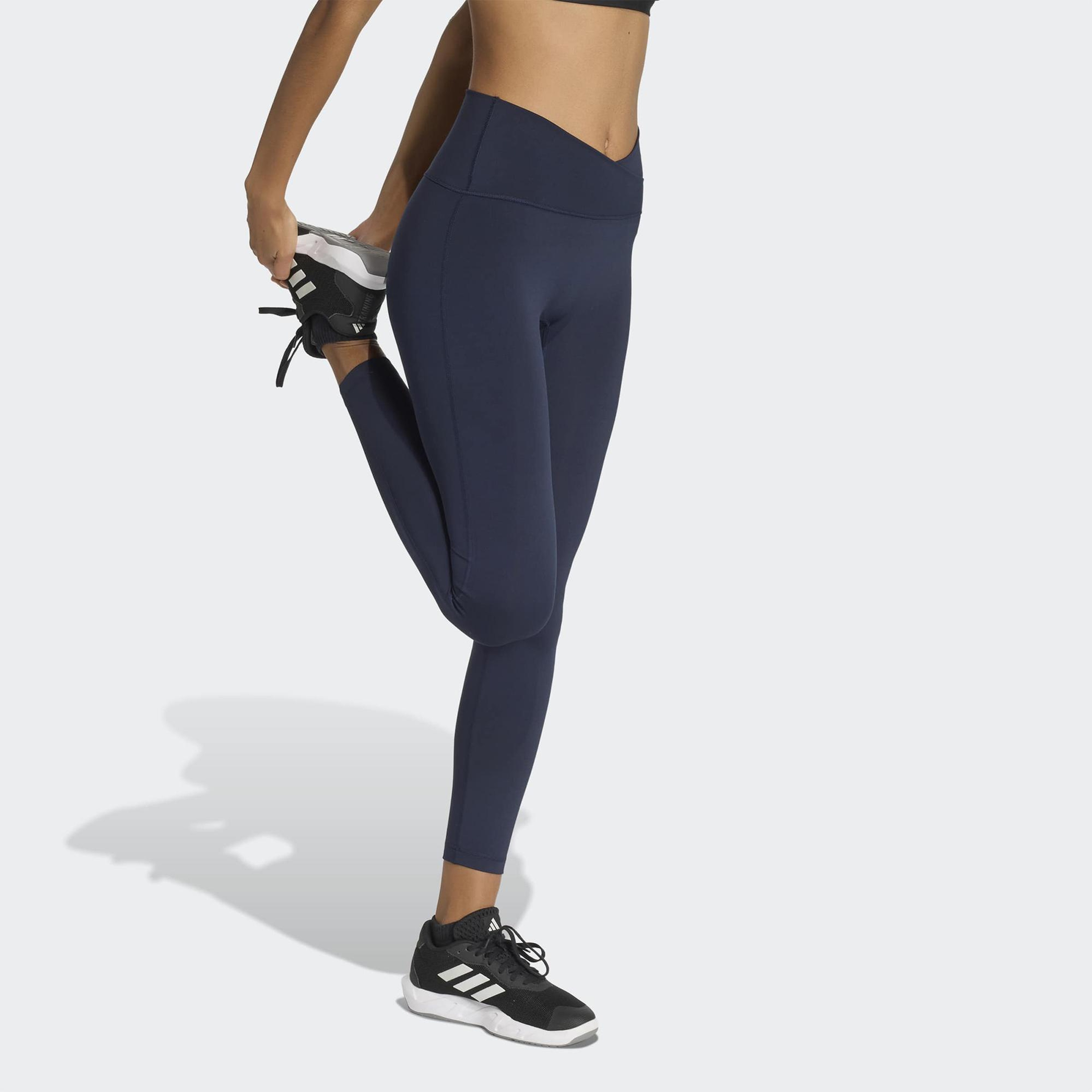 adidas 3-Stripes Studio All Me Kadın Lacivert Tayt