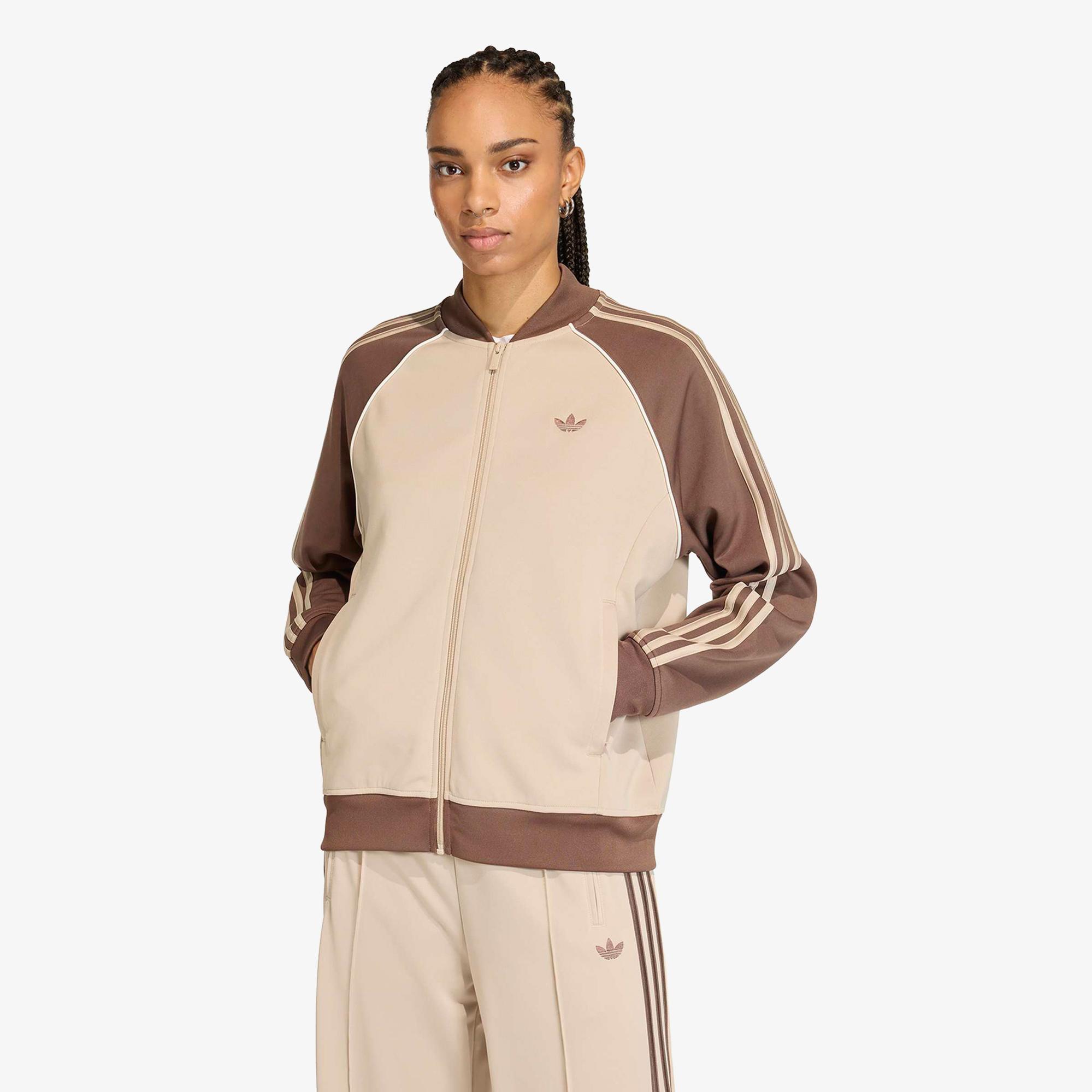 adidas Loose Kadın Bej Eşofman Üstü