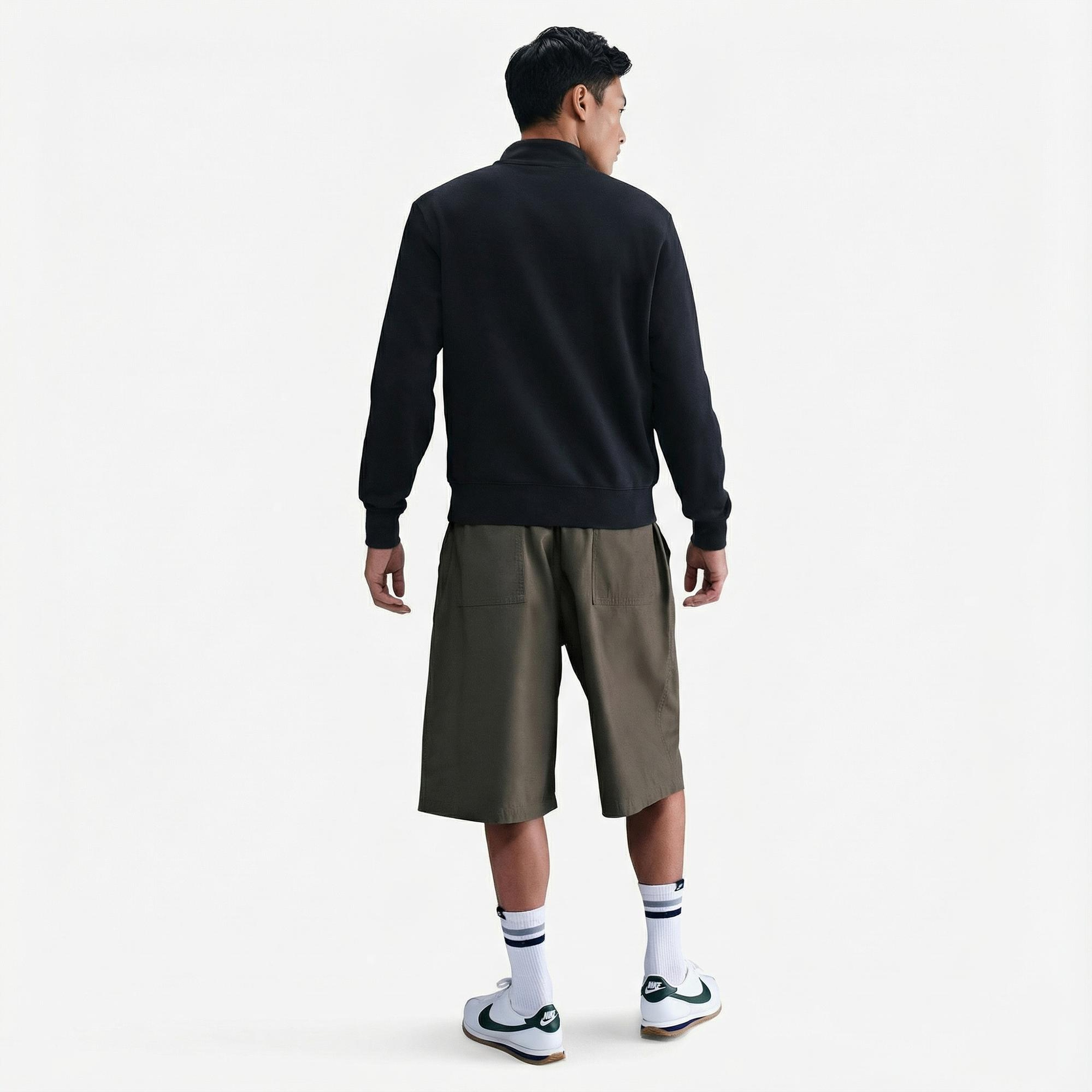 Nike Sportswear Club Fleece Top Erkek Siyah Sweatshirt