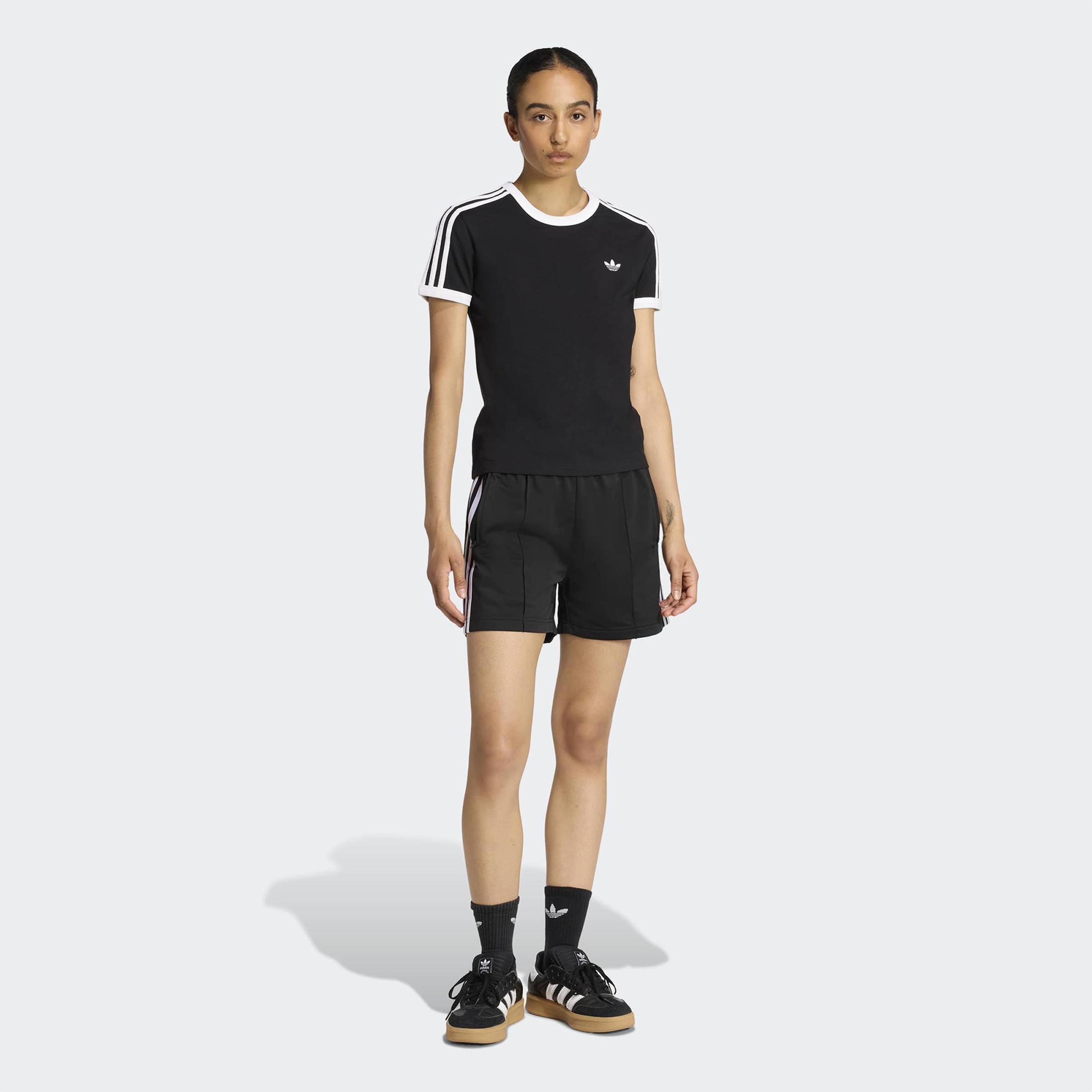 adidas 3-Stripes Kadın Siyah T-Shirt