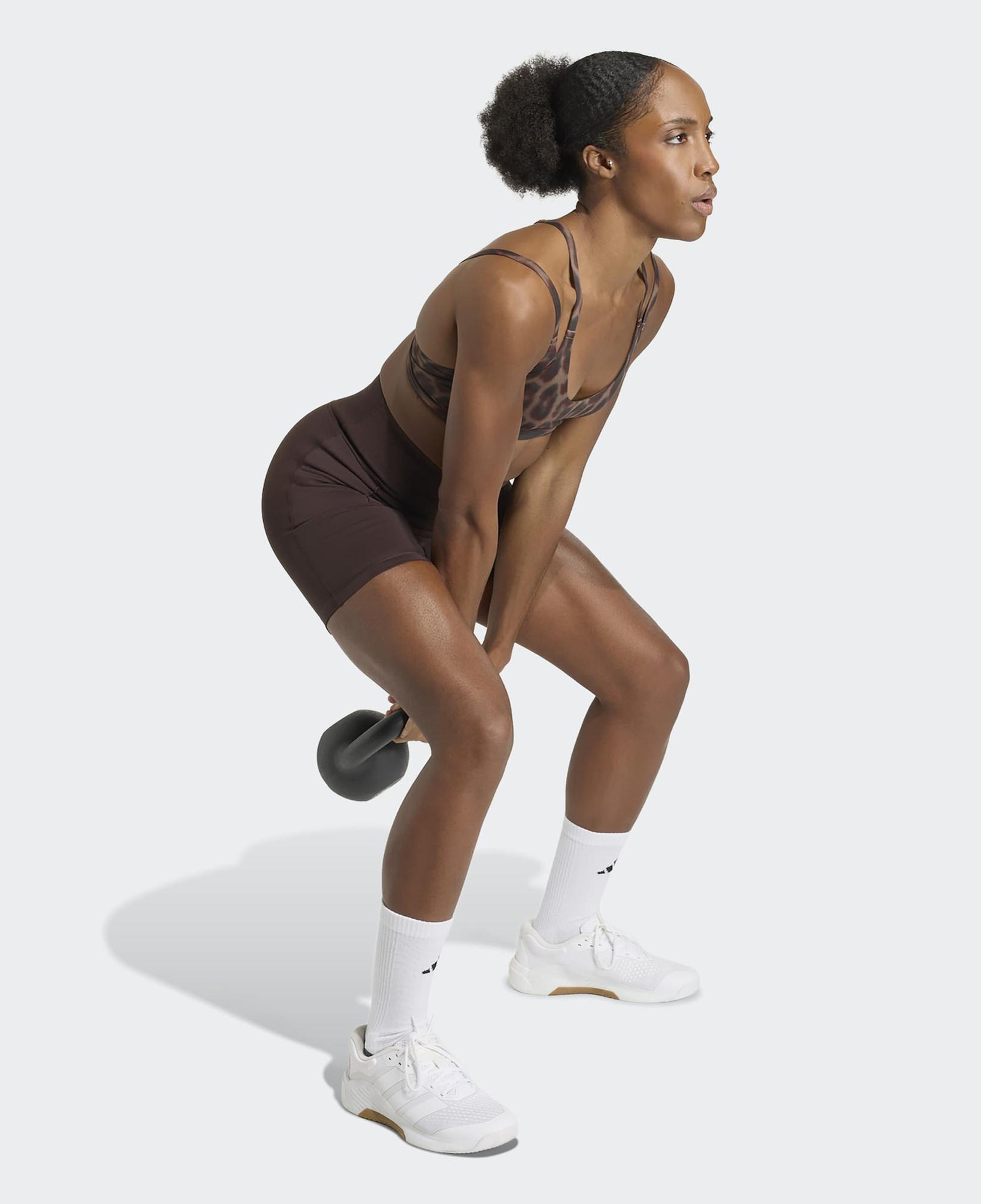 adidas Optime Leopar Kadın Kahverengi Bra