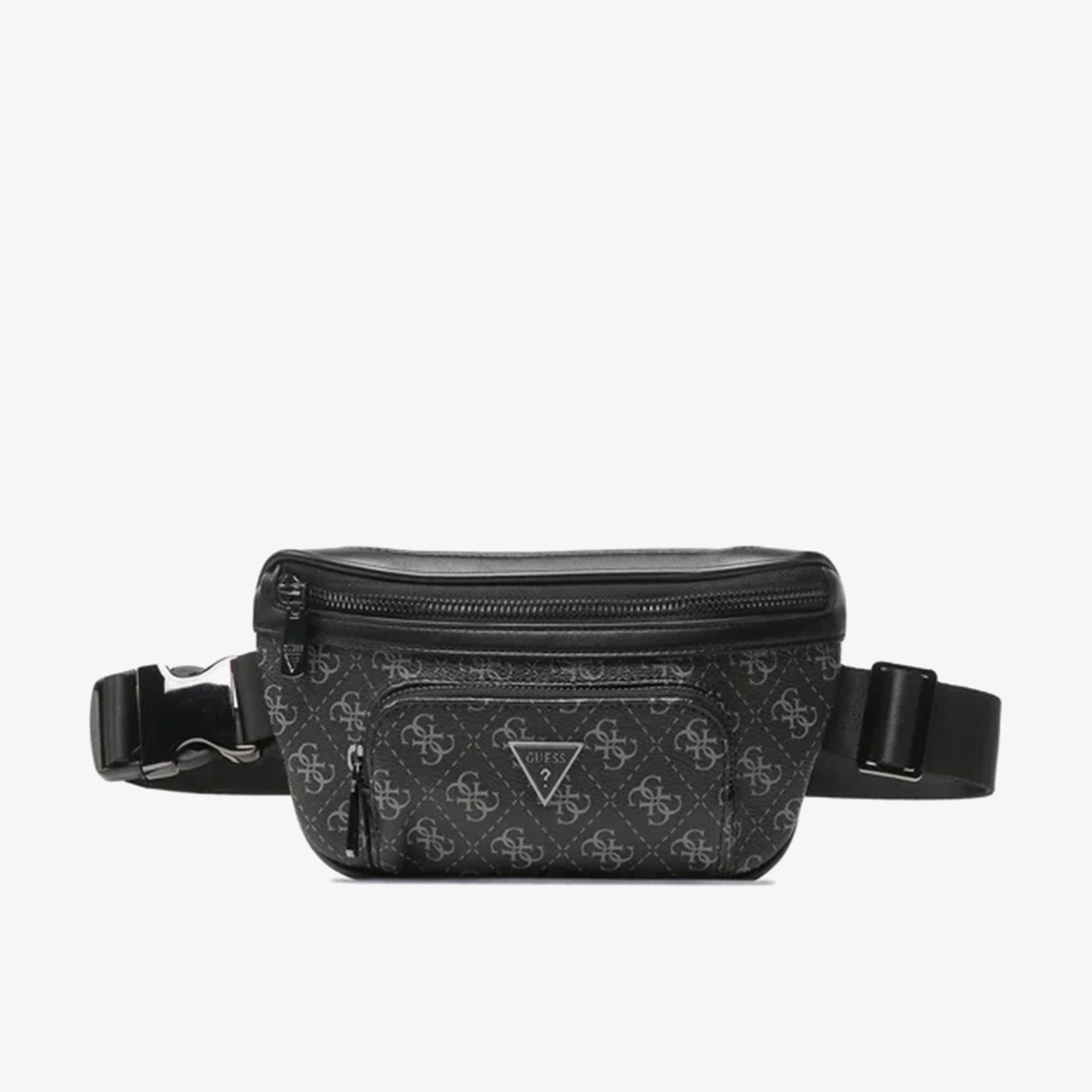 Guess 4G Logo Milano Erkek Siyah Bel Çantası