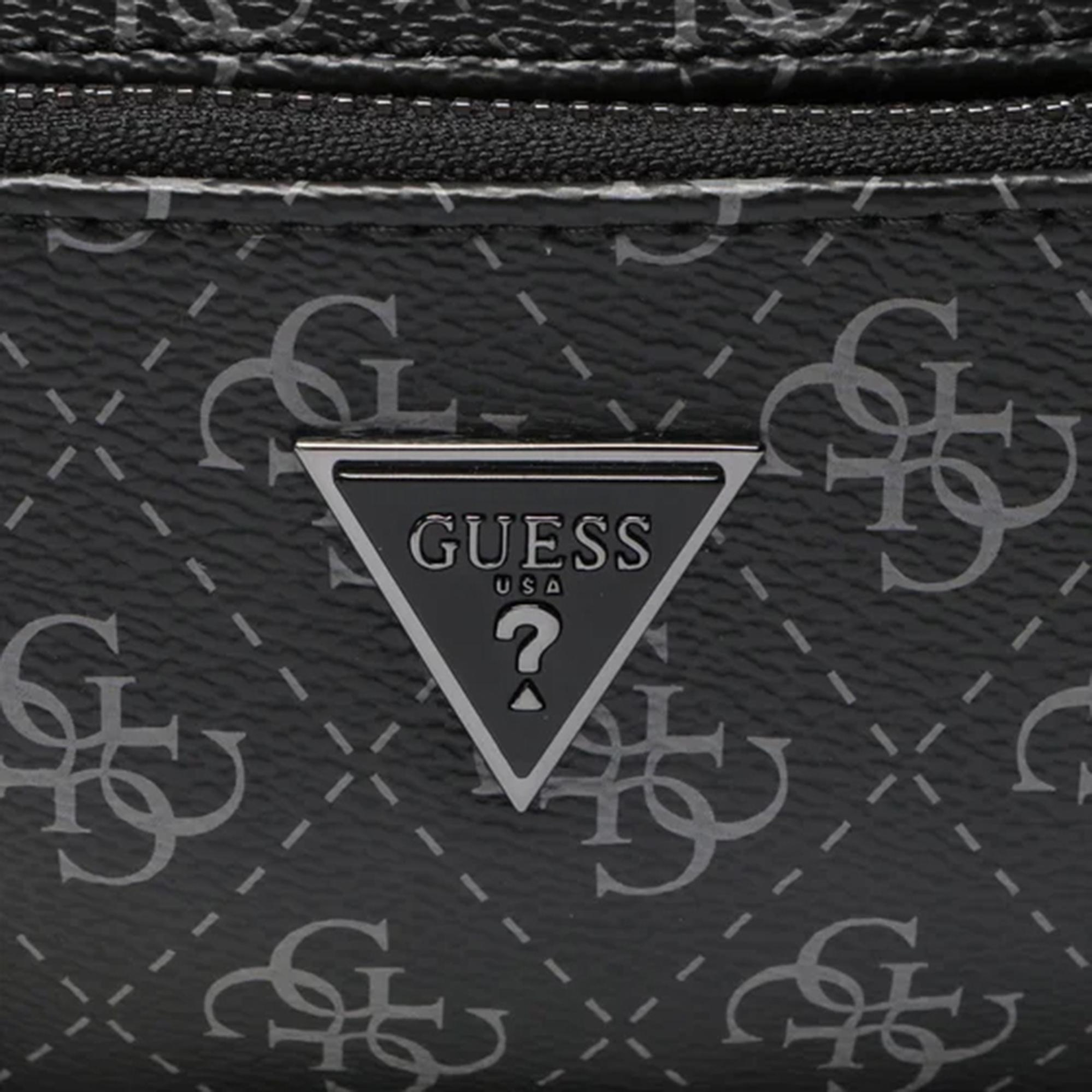 Guess 4G Logo Milano Erkek Siyah Bel Çantası