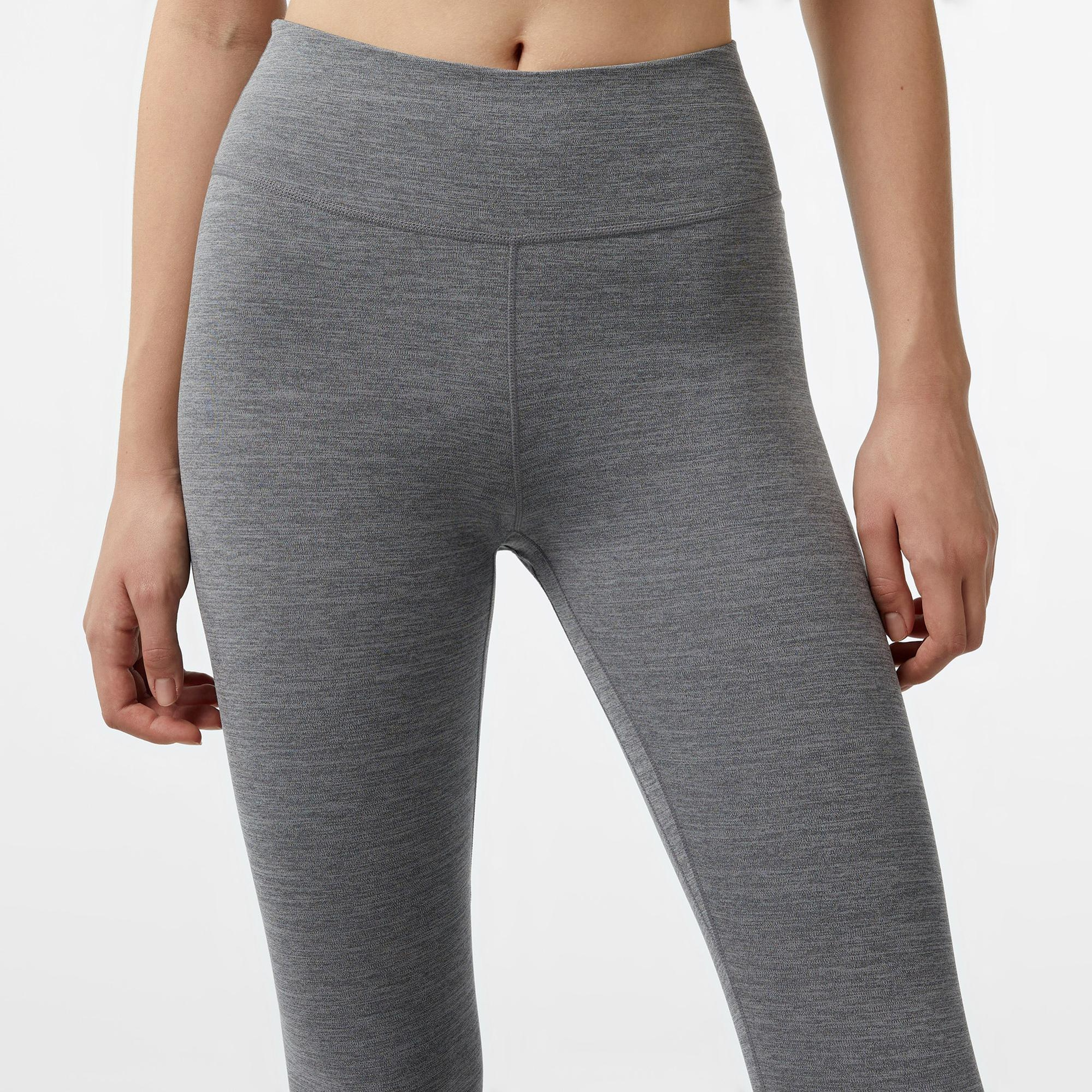 Nike One Dri-Fit Mid Rise Kadın Gri Tayt