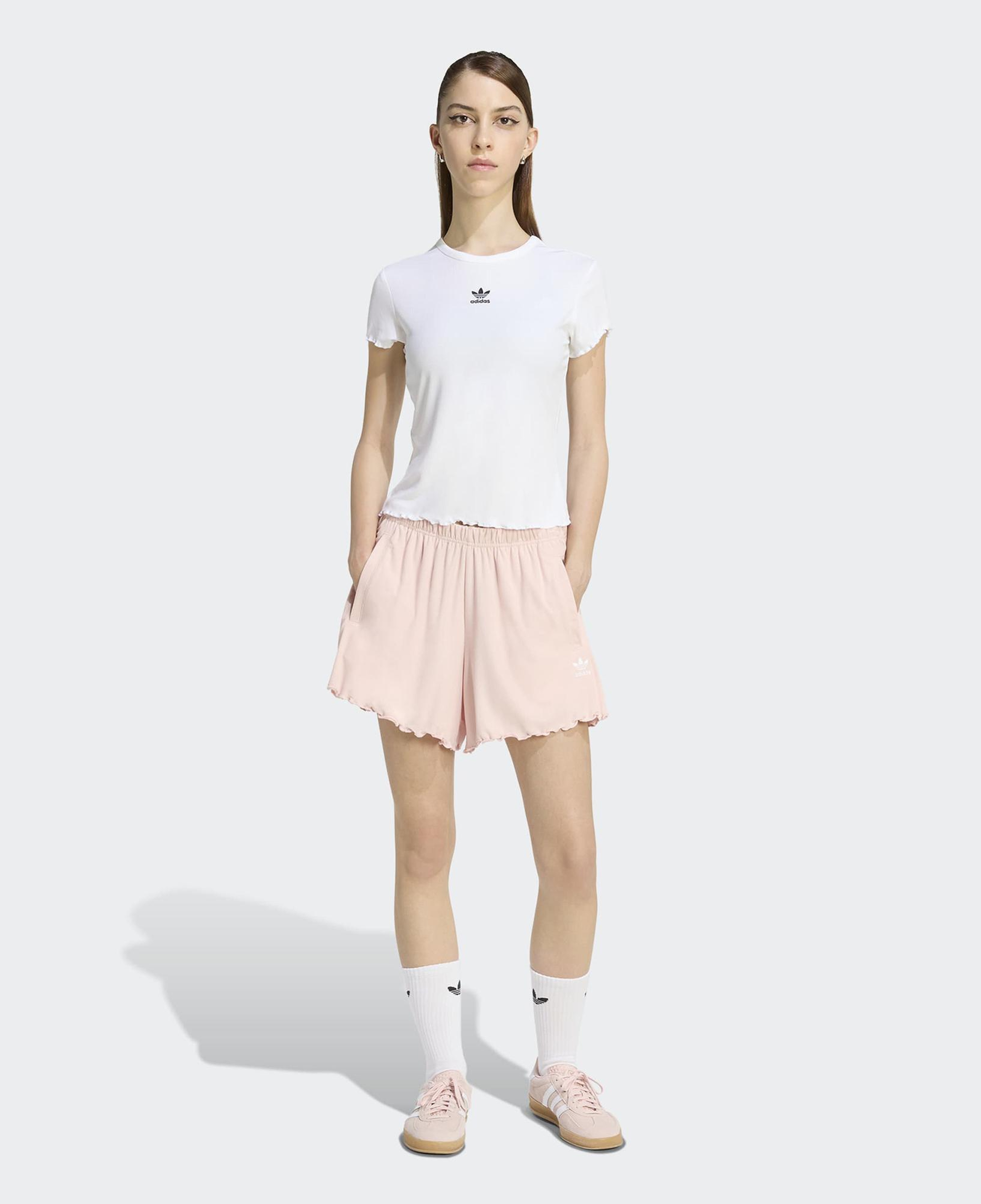 adidas Essentials Scalloped Kadın Beyaz T-Shirt