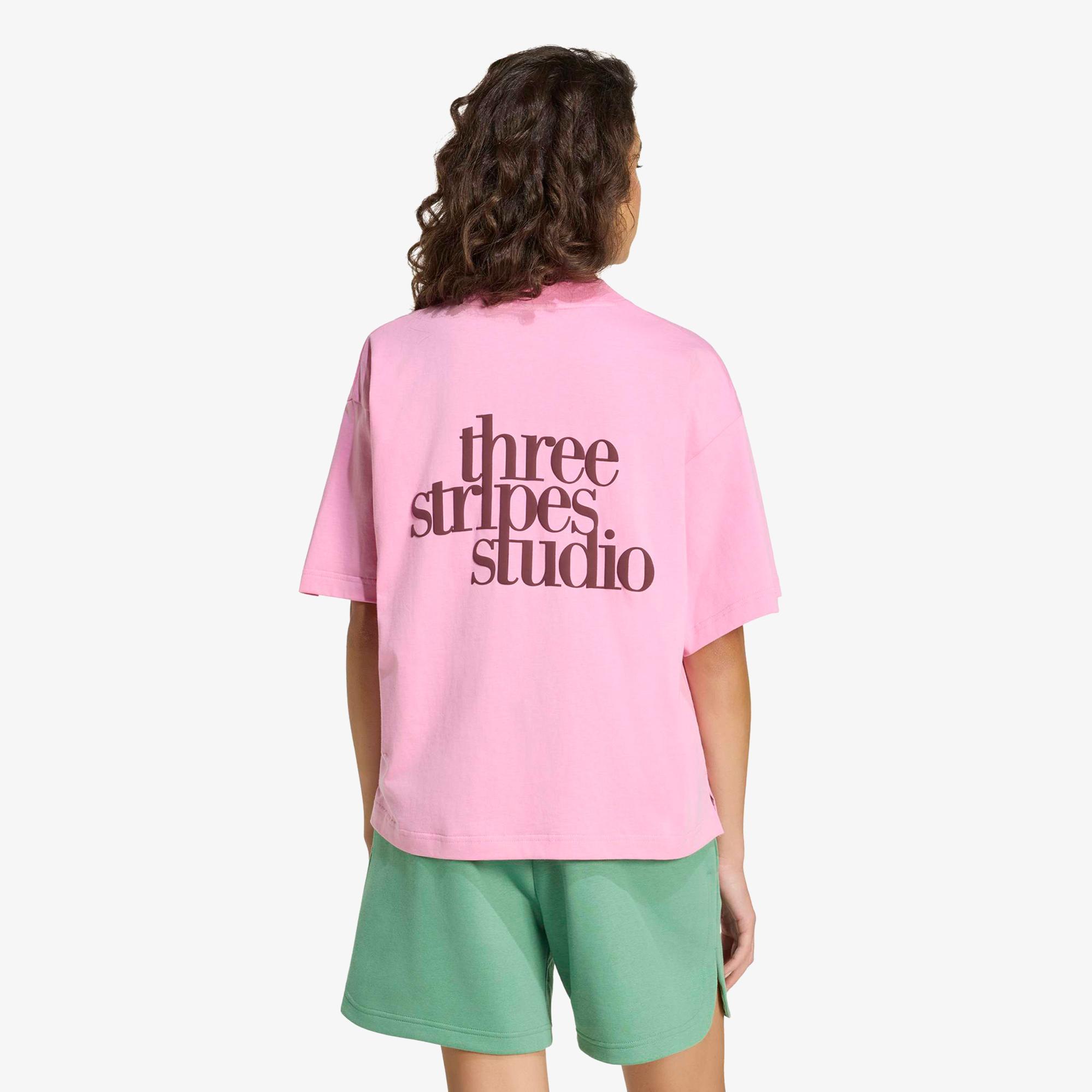 adidas Studio Boyfriend Kadın Pembe T-Shirt