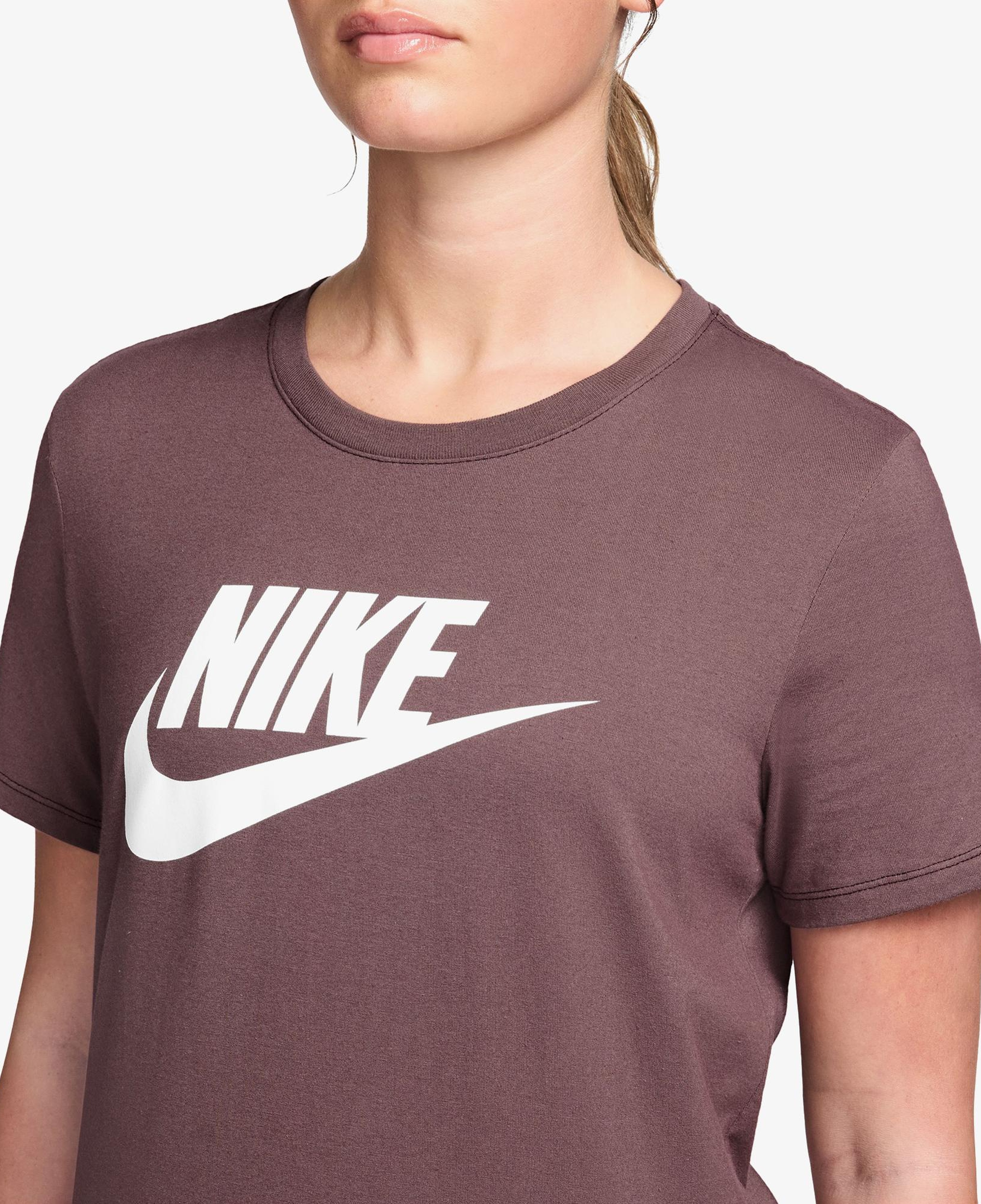 Nike Sportswear Club Essentials Icon Futura Kadın Kahverengi T-Shirt