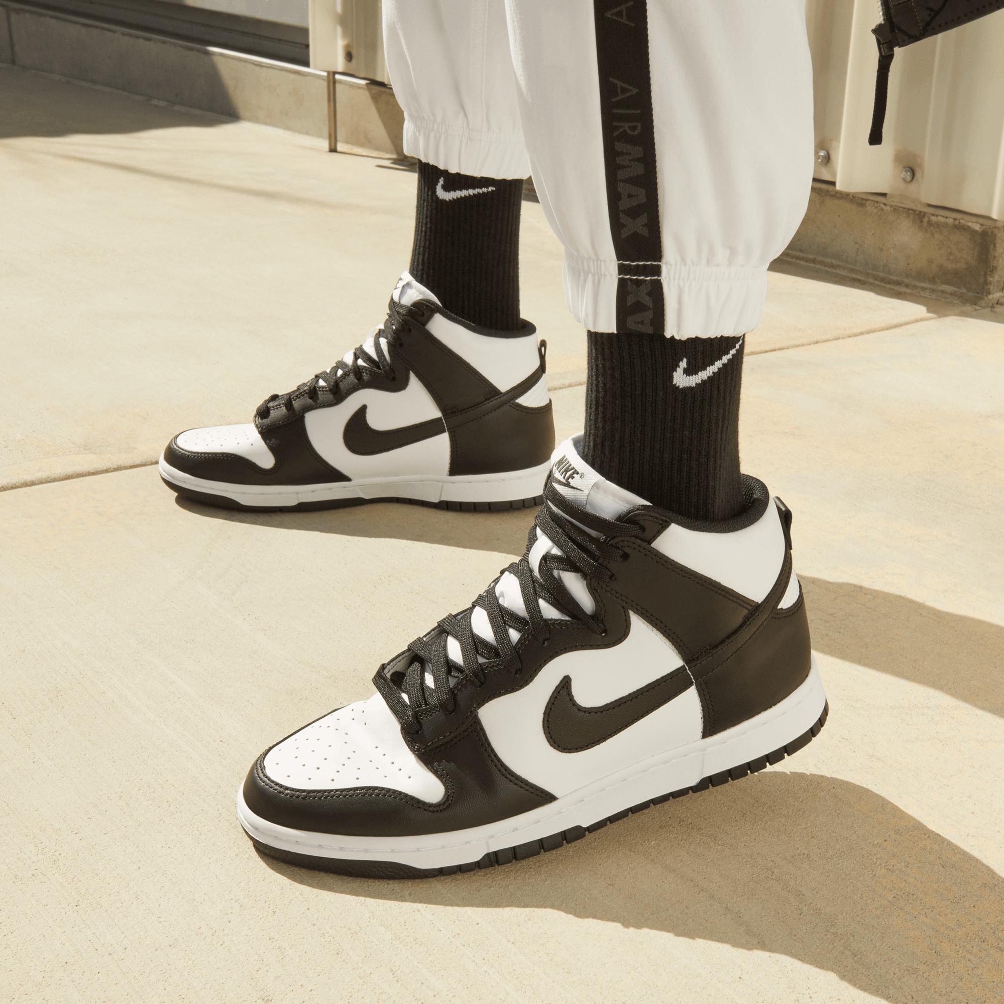 Nike Dunk Hi Retro Panda Erkek Beyaz/Siyah Spor Ayakkabı