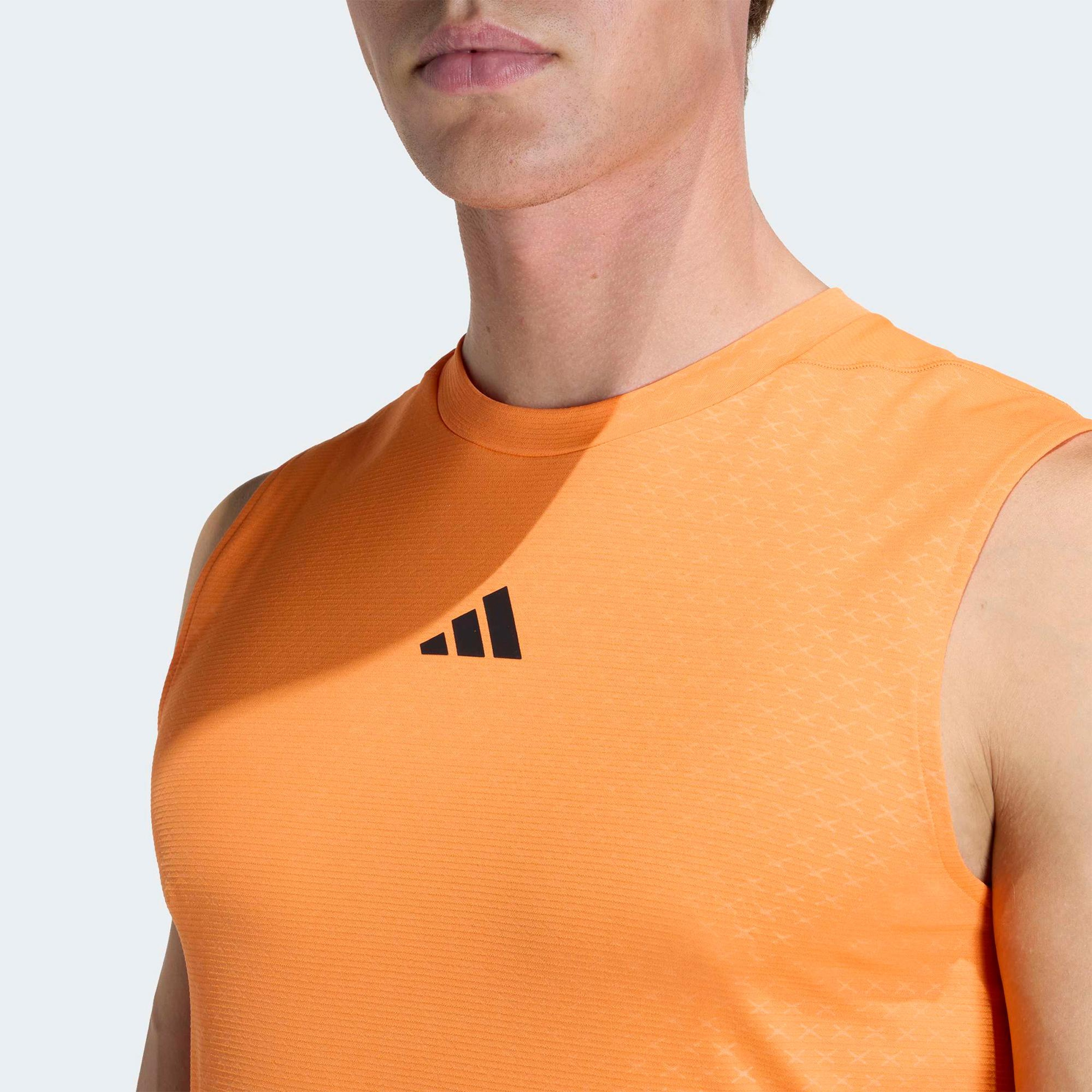 adidas Power 3-Stripes Erkek Turuncu Kolsuz T-Shirt