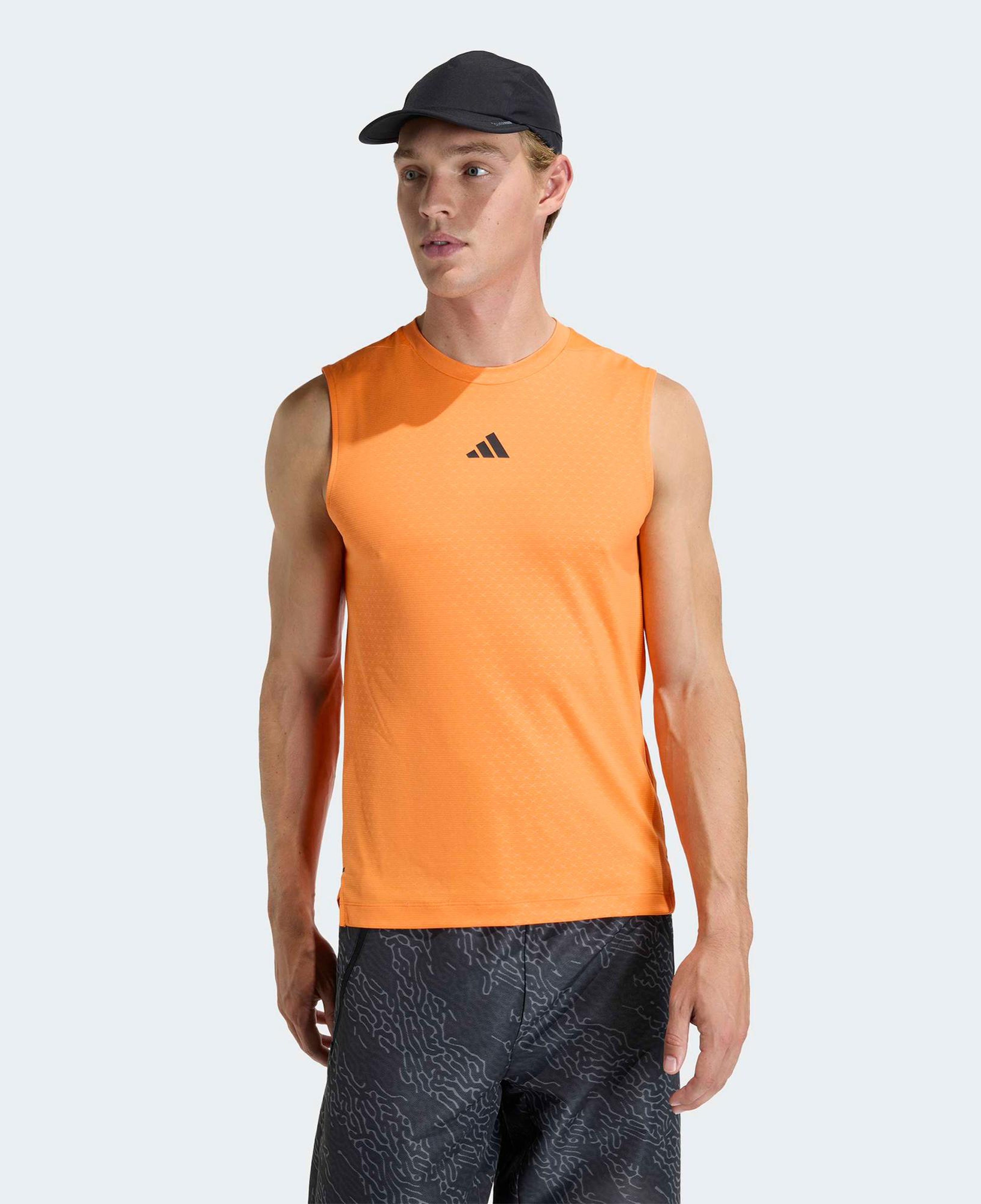 adidas Power 3-Stripes Erkek Turuncu Kolsuz T-Shirt